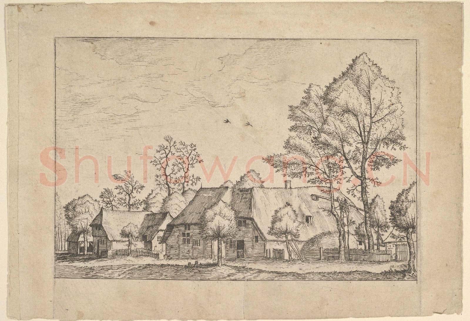 Johannes van Doetecum the elder-Large Farm with Draw Well.tif