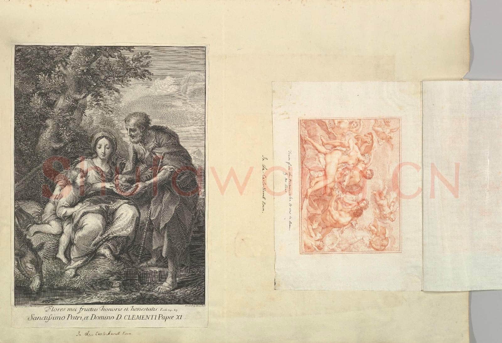 Johann Jakob Frey the Elder-Leaf from Aedes Walpolianae mounted.tif