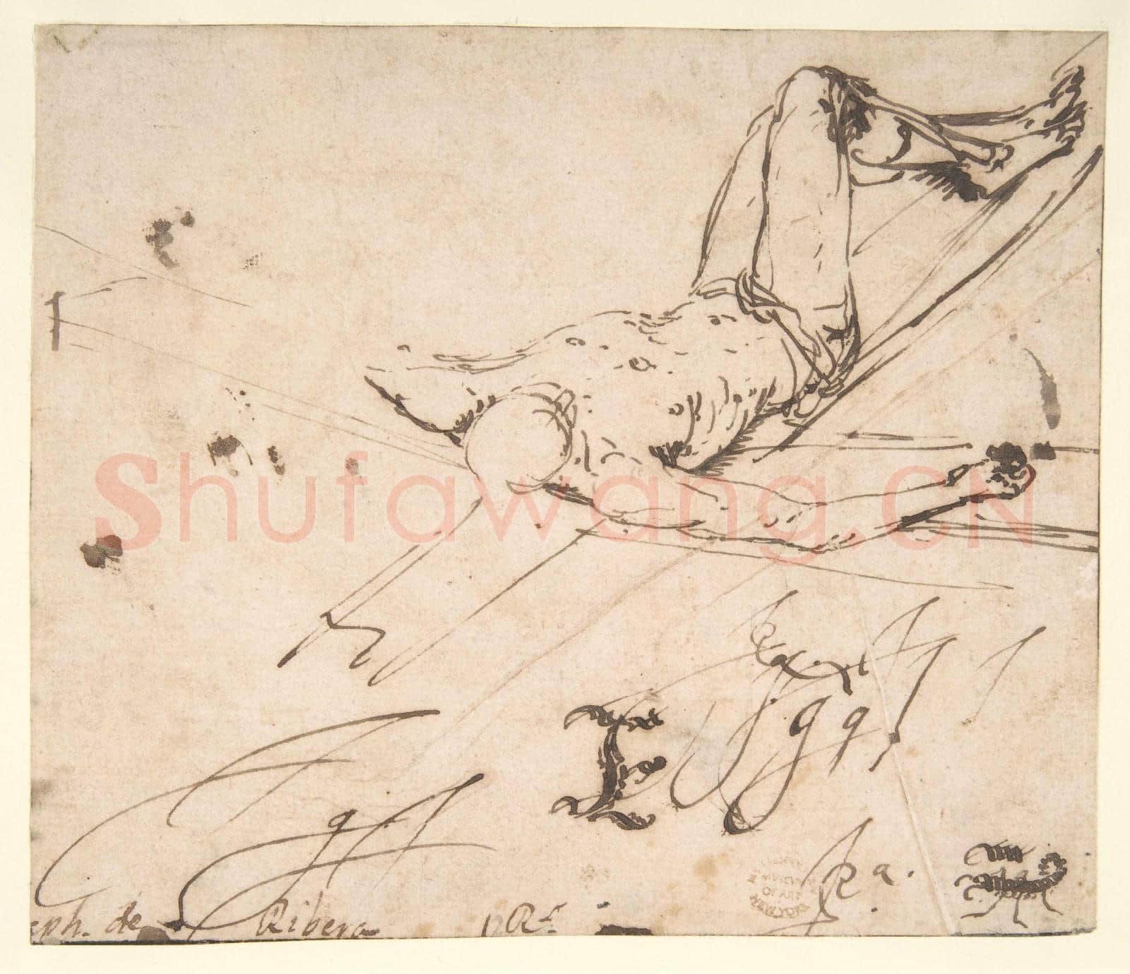 Jusepe de Ribera-Study for a Crucifixion of St. Peter.tif
