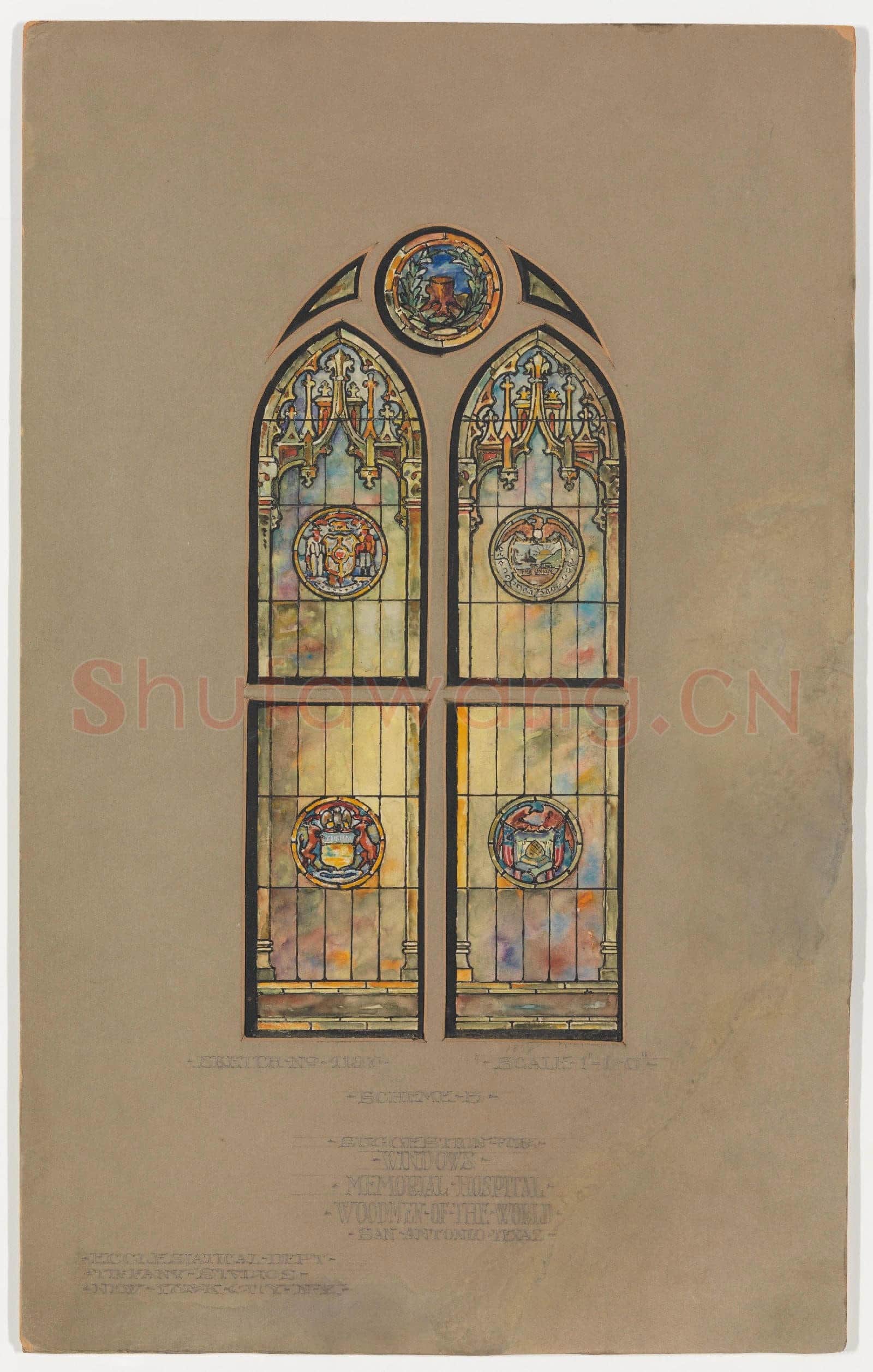 Louis Comfort Tiffany-Design for double lancet window.tif
