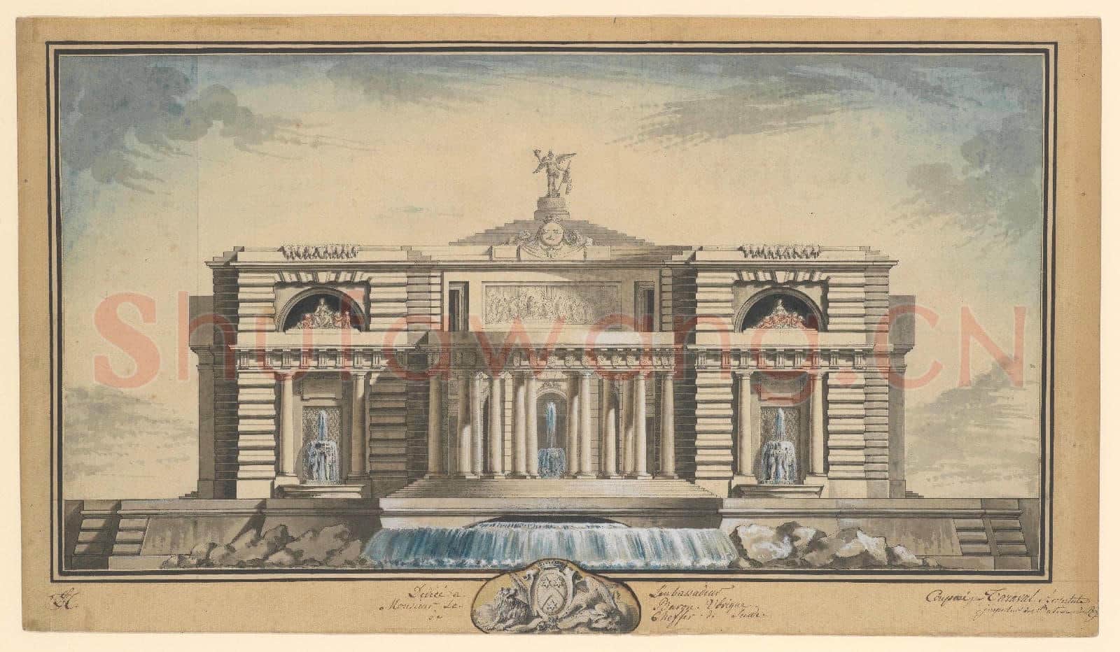 Louis Gustave Taraval-Design for a Neoclassical Building.tif