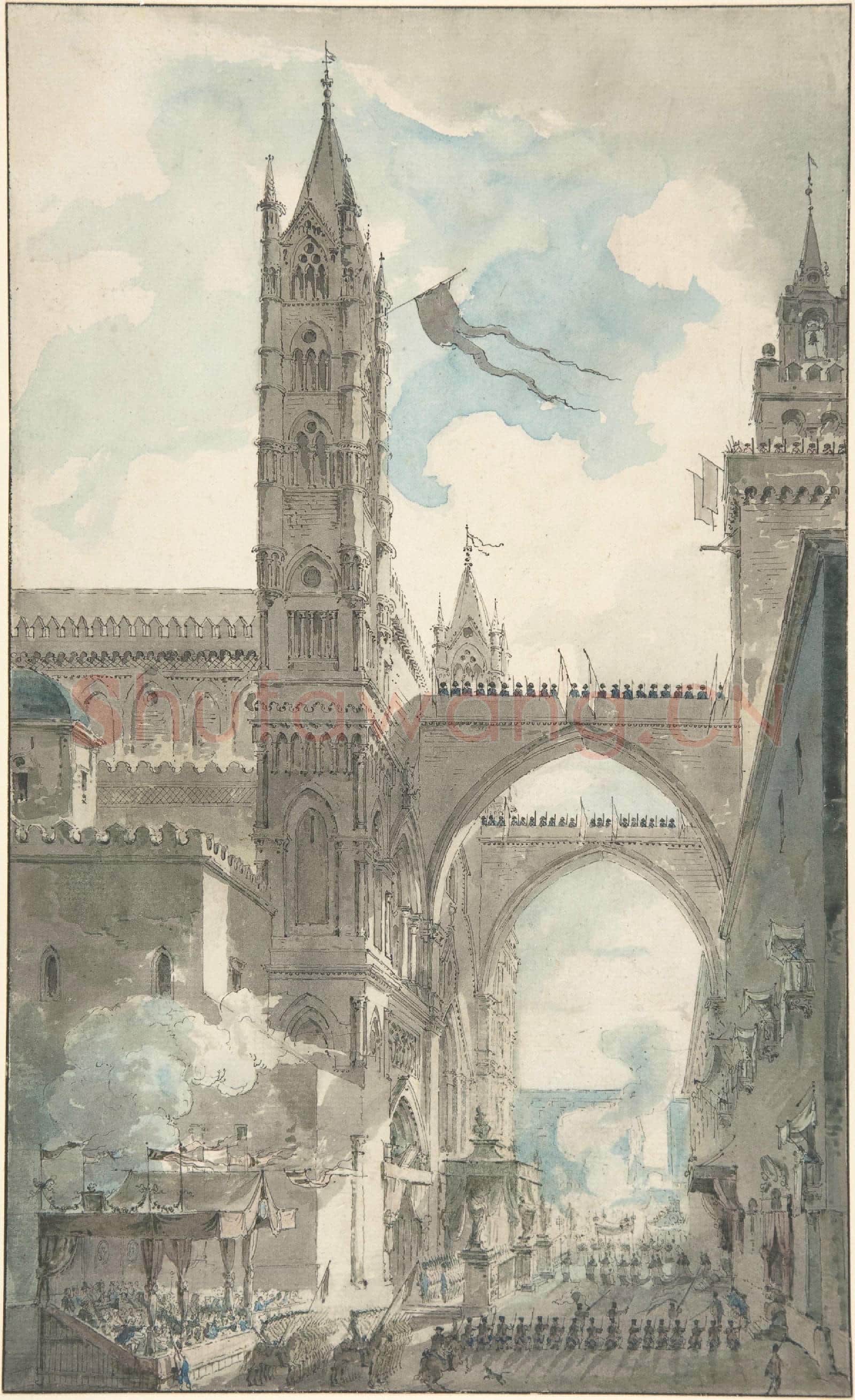 Louis Jean Desprez-View of the Portal and Principal Entrance.tif