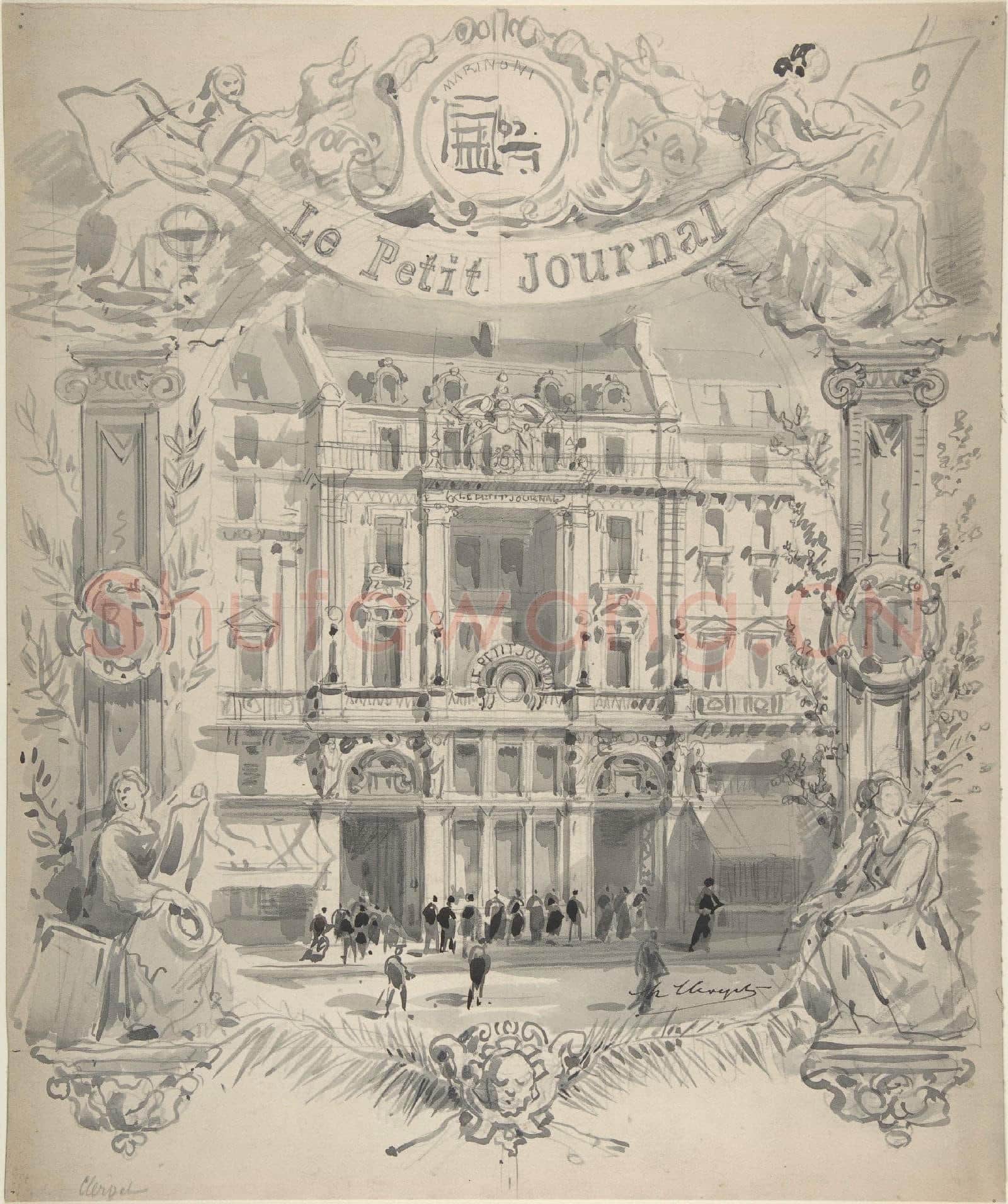 Made by()Hubert Clerget-Drawing for title page Le Petit Journal.tif