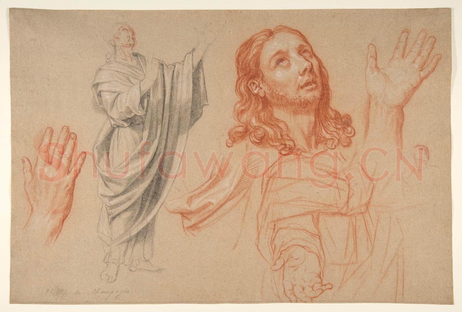 Nicolas de Plattemontagne-Studies for 'The Conversion.tif