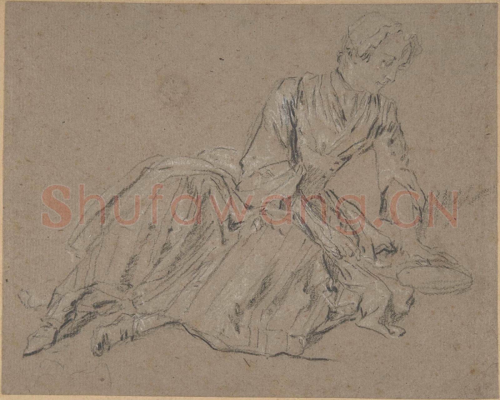 Nicolas Lancret-Woman Seated on the Ground.tif