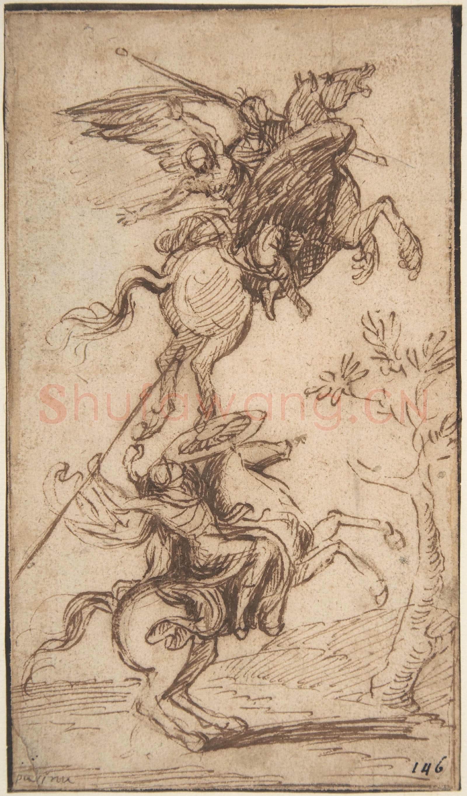 Nicolas Poussin-The Sorcerer Atlante Abducting Pinabello's Lady.tif