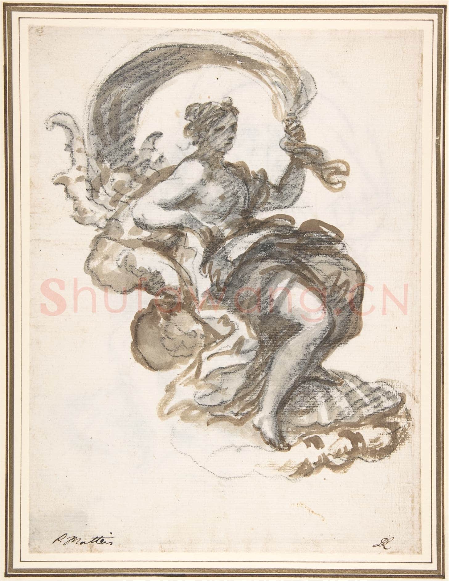 Paolo de' Matteis-Galatea Triumphant(recto)Another Study.tif