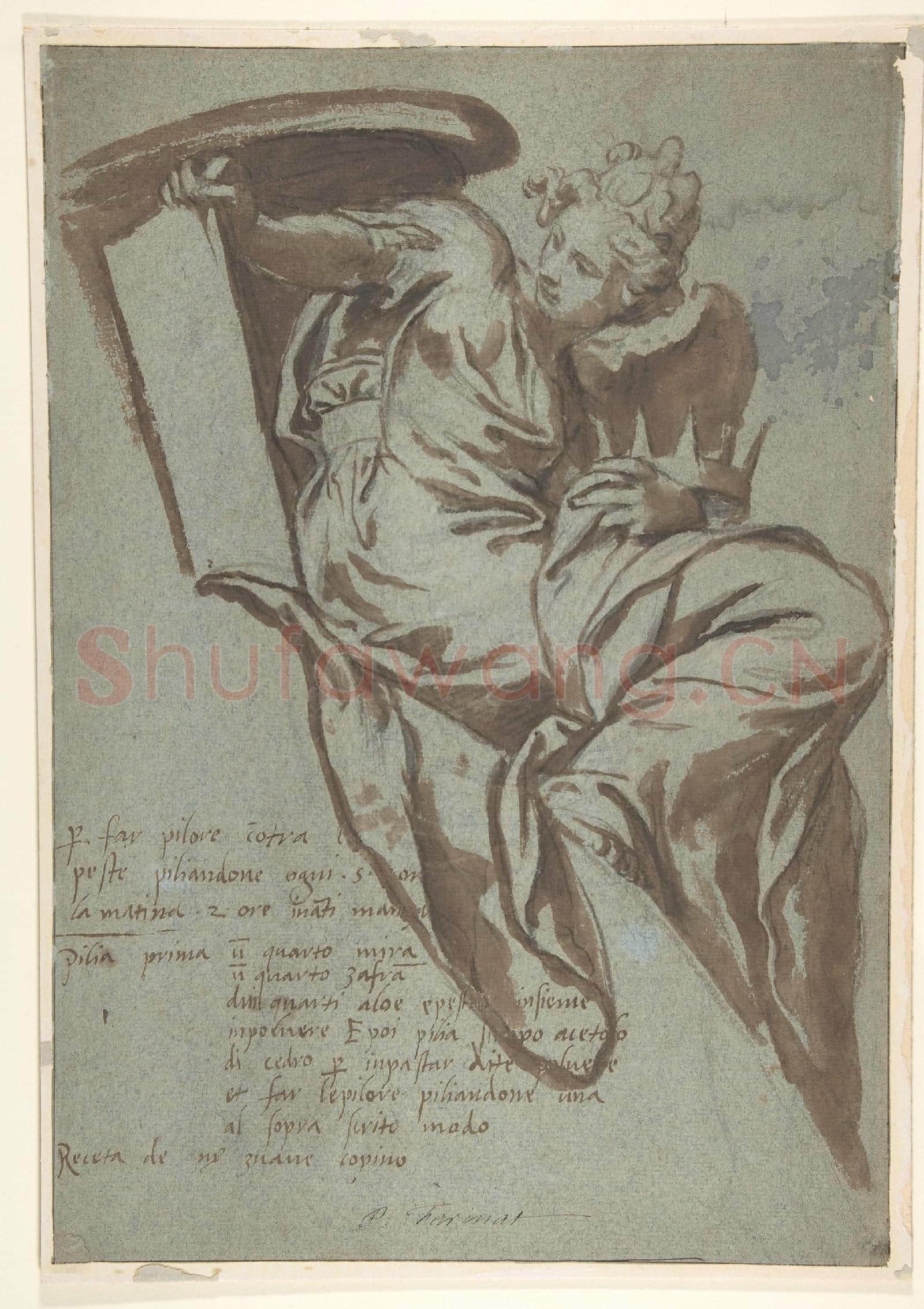 Paolo Farinati-Project for the Decoration of a Spandrel Winged Female.tif