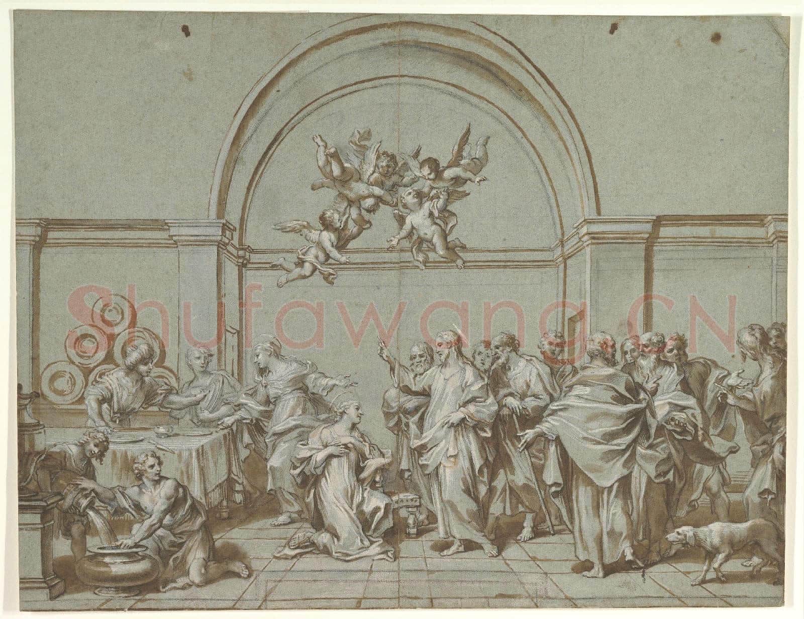 Paolo Gerolamo Piola-Christ in the House of Martha and Mary.tif
