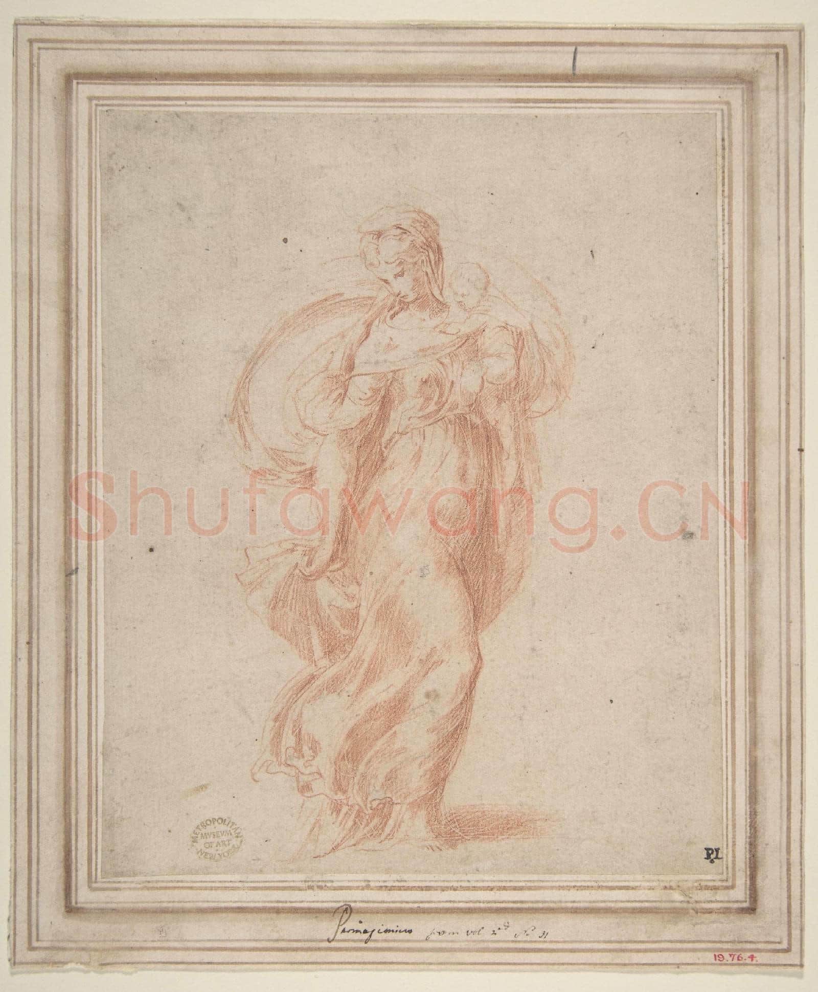 Parmigianino-The Virgin Walking to the Right Carrying the Christ Child.tif