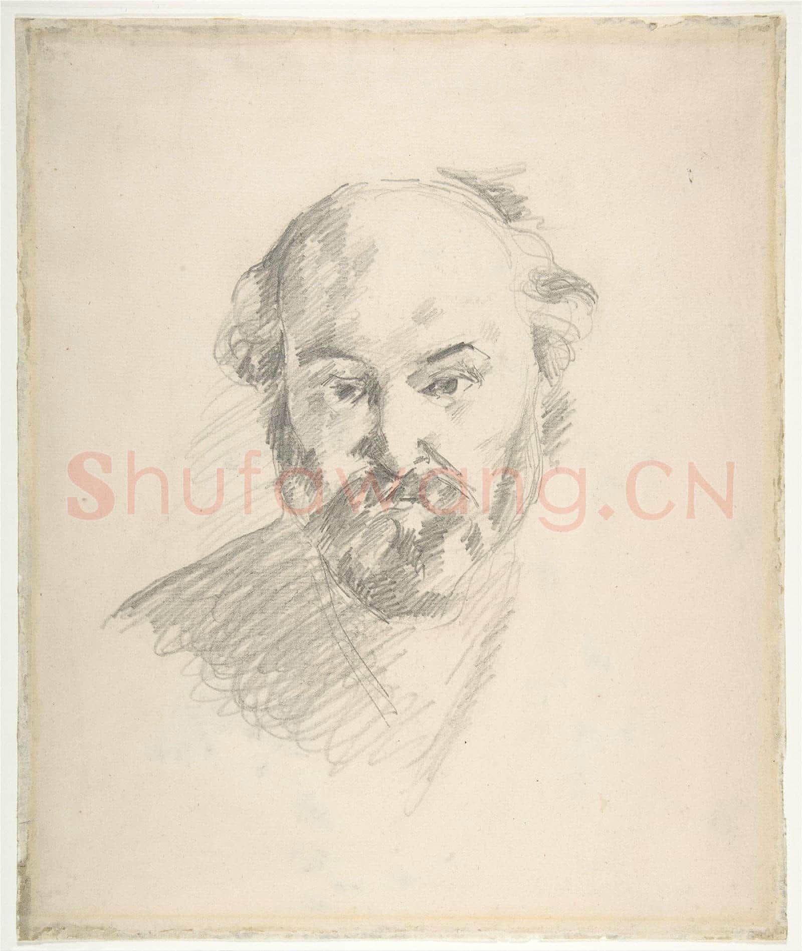 Paul Cézanne-Portrait of the Artist(recto)Fragment of a Landscape Study.tif