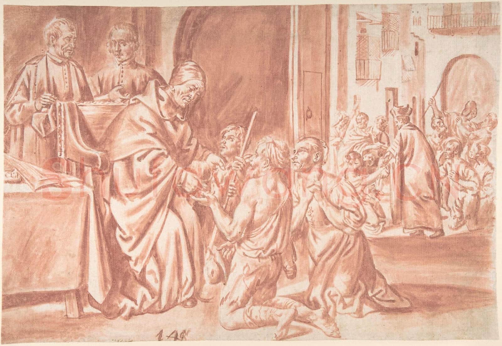 Pedro Orrente-Thomas of Villanova, Archbishop of Valencia Distributing Alms.tif