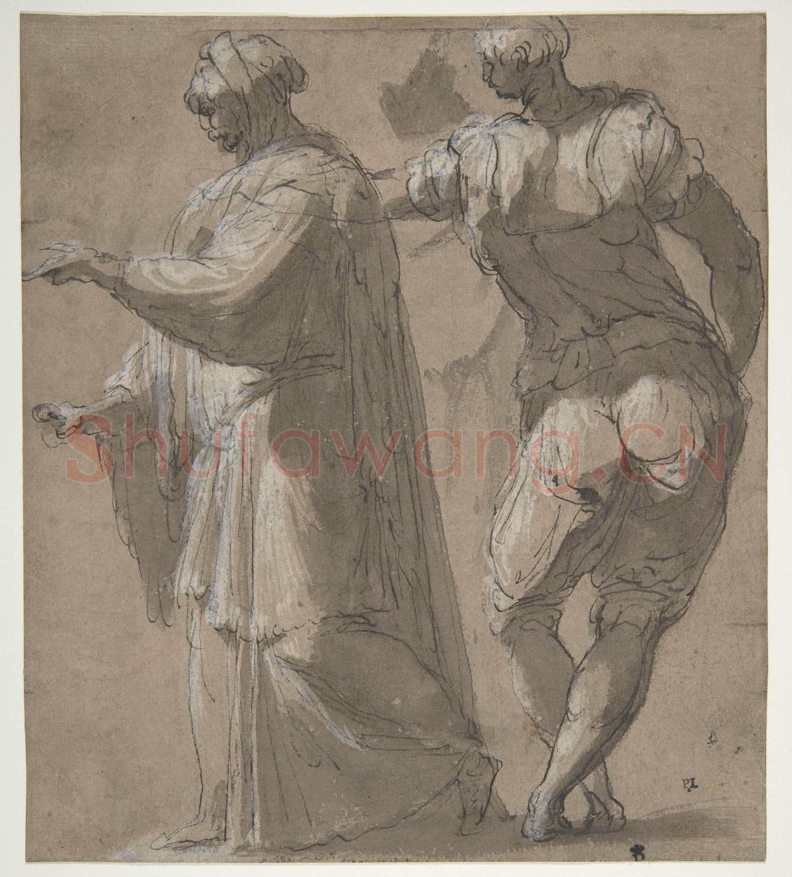 Perino del Vaga-Two Standing Male Figures.tif