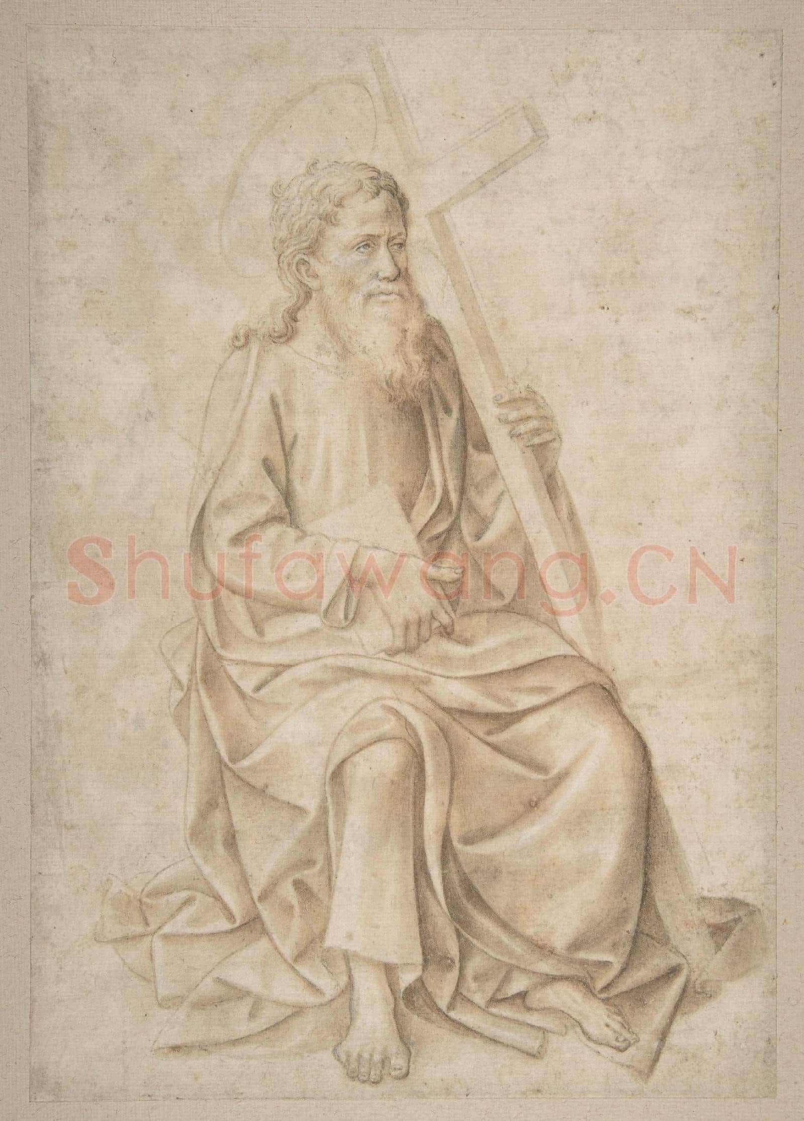 Pesellino-Saint Philip Seated, Holding a Book and a Cross.tif