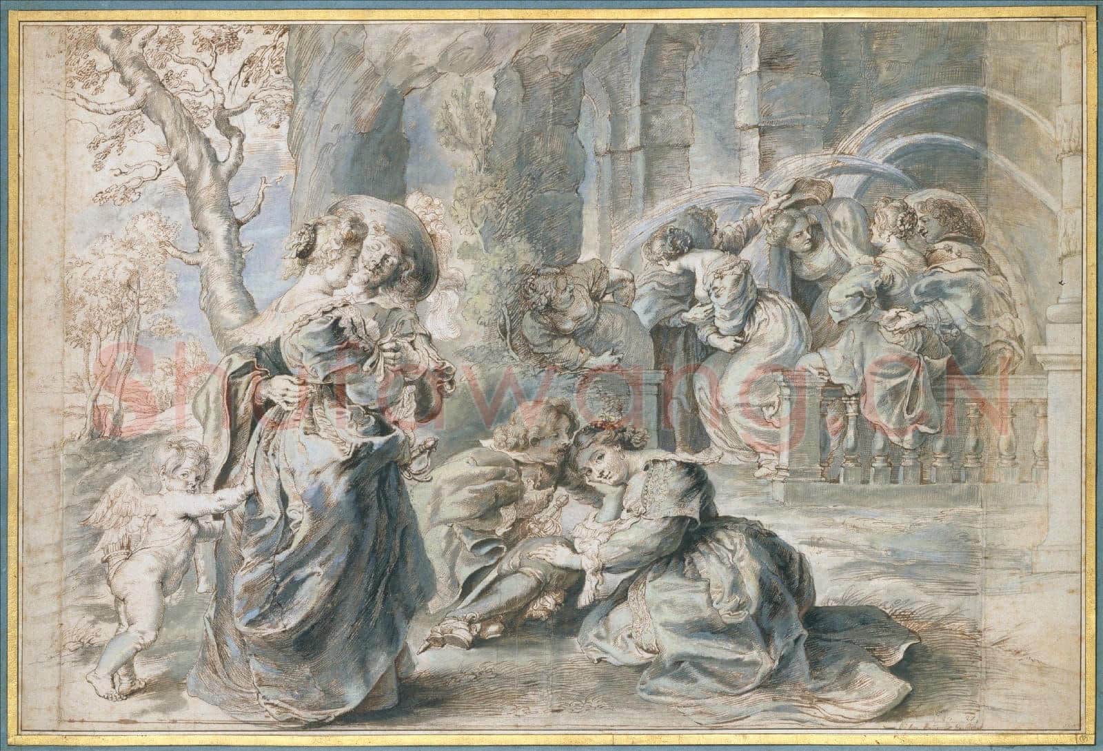 Peter Paul Rubens-The Garden of Love(left portion).tif