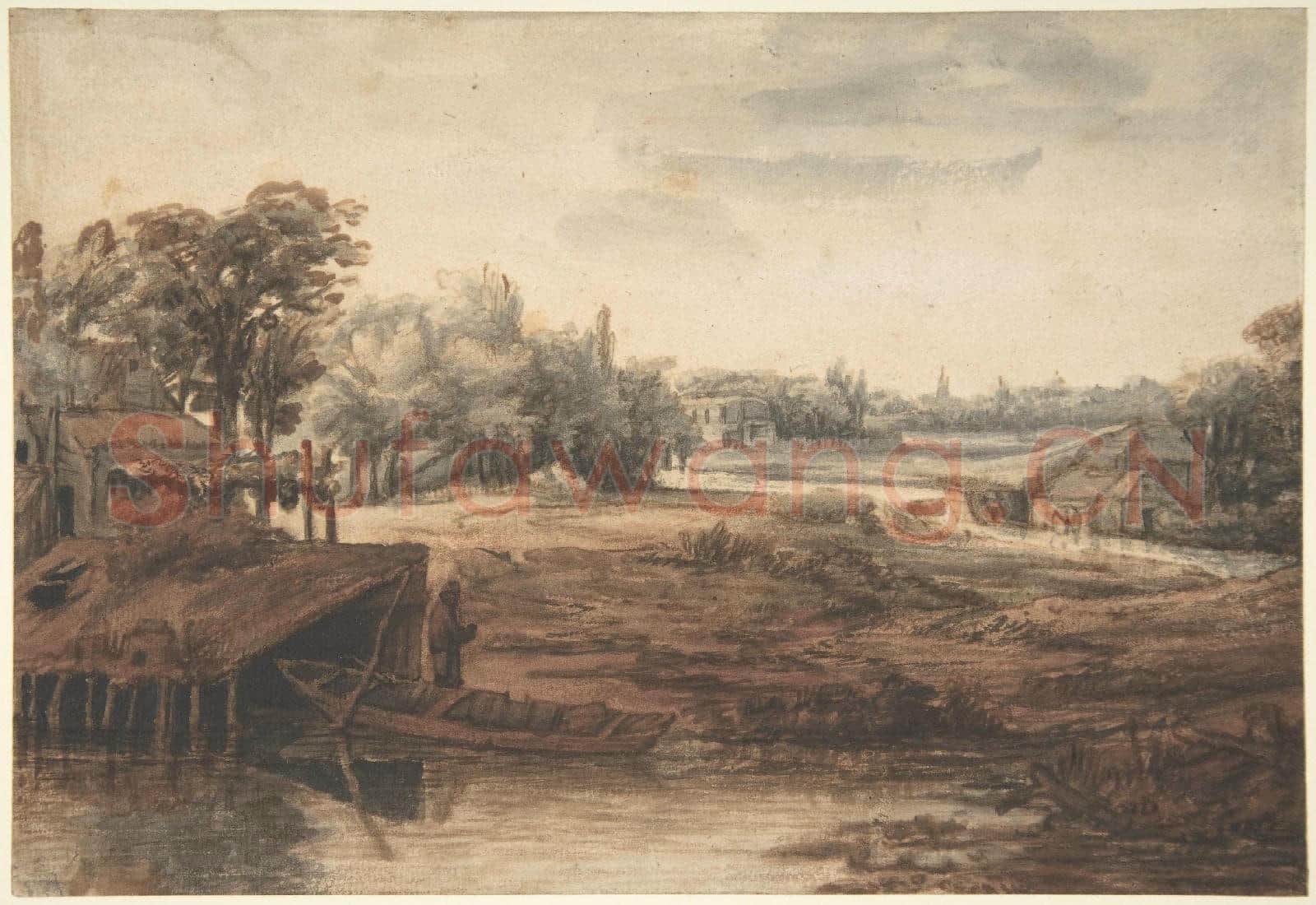 Philips Koninck-River Landscape with a Man Standing.tif