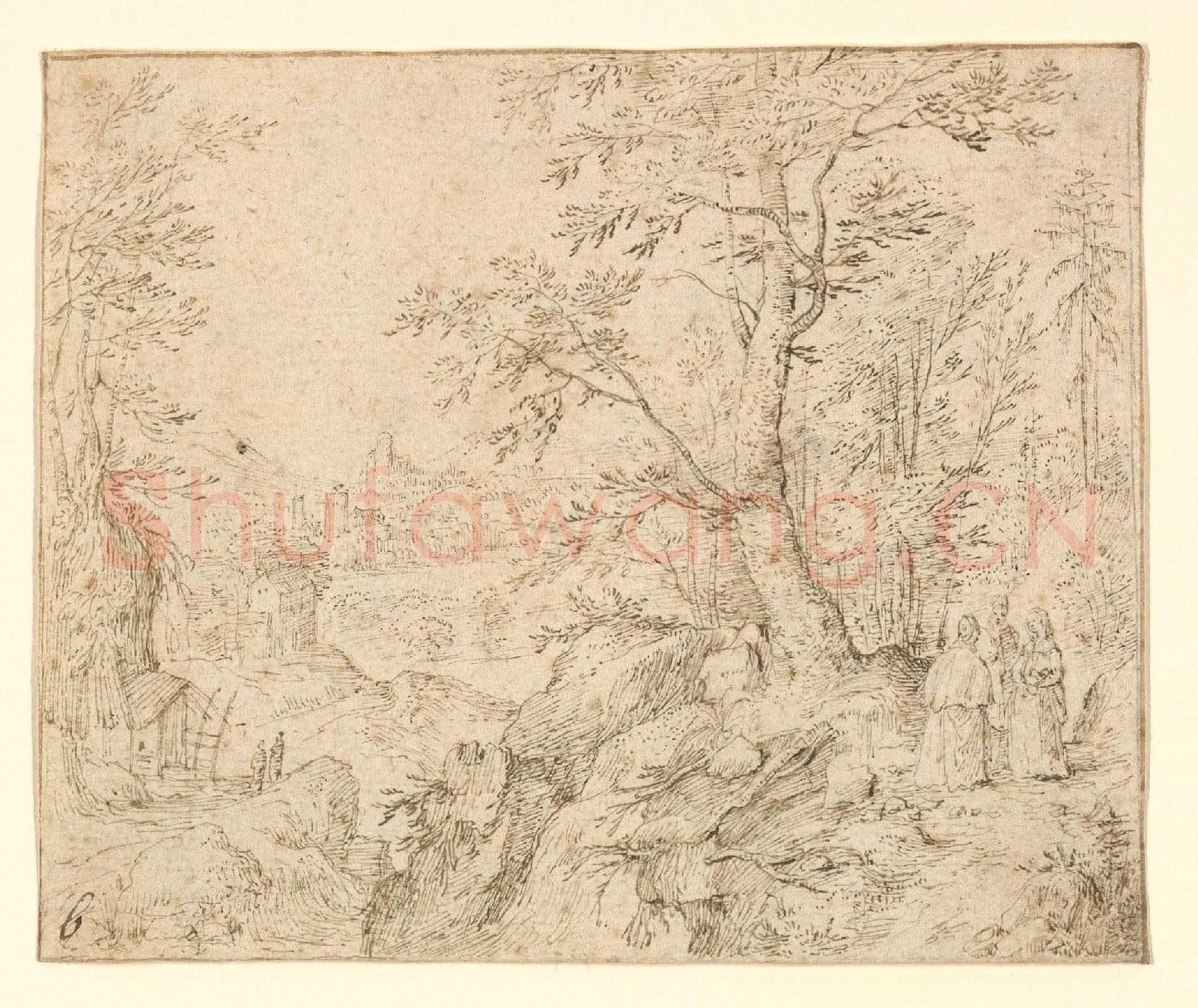 Philip van den Bossche-Rugged Wooded River Landscape.tif