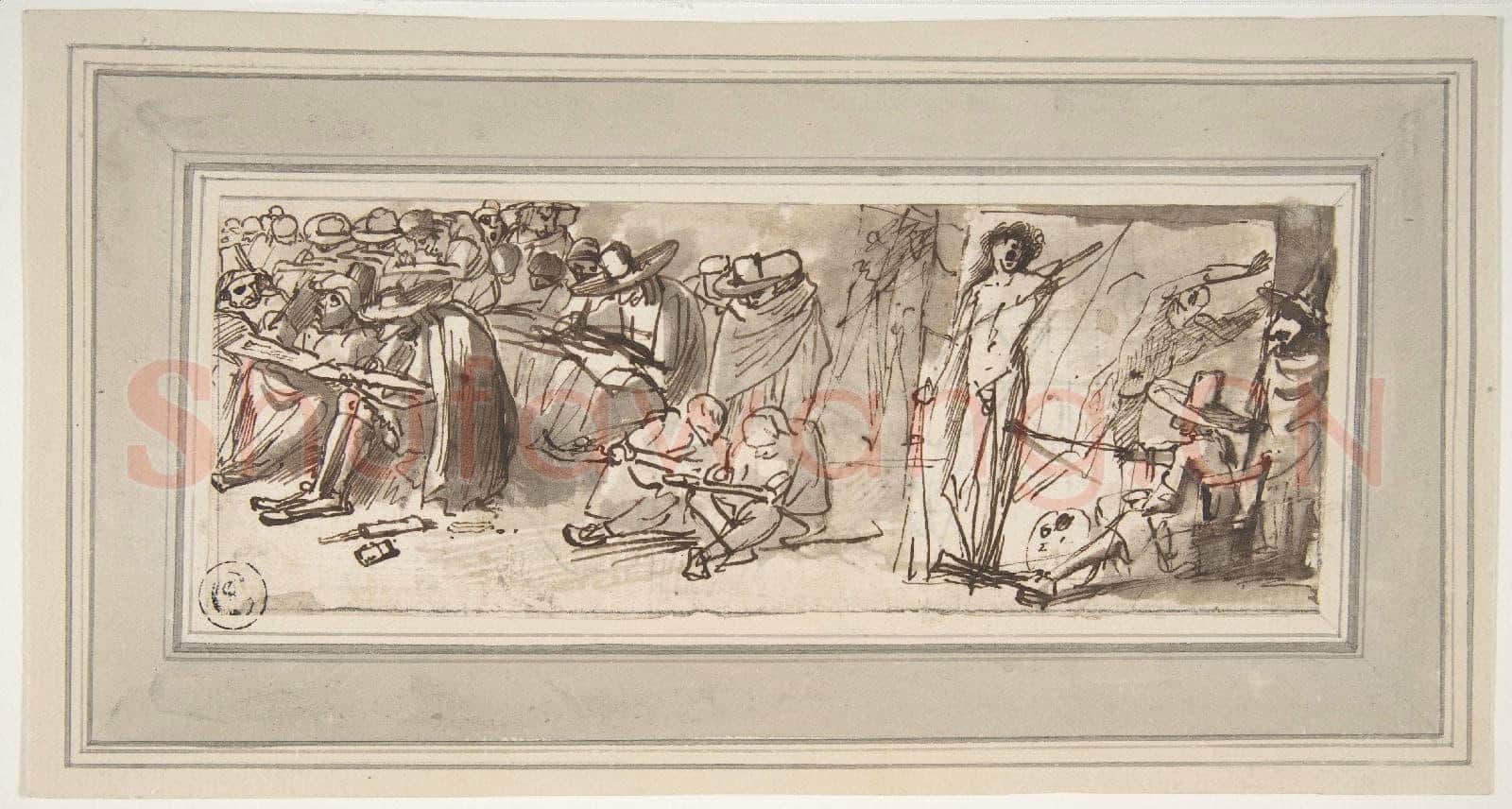 Pier Francesco Mola-Artists Drawing and Painting in a Studio.tif