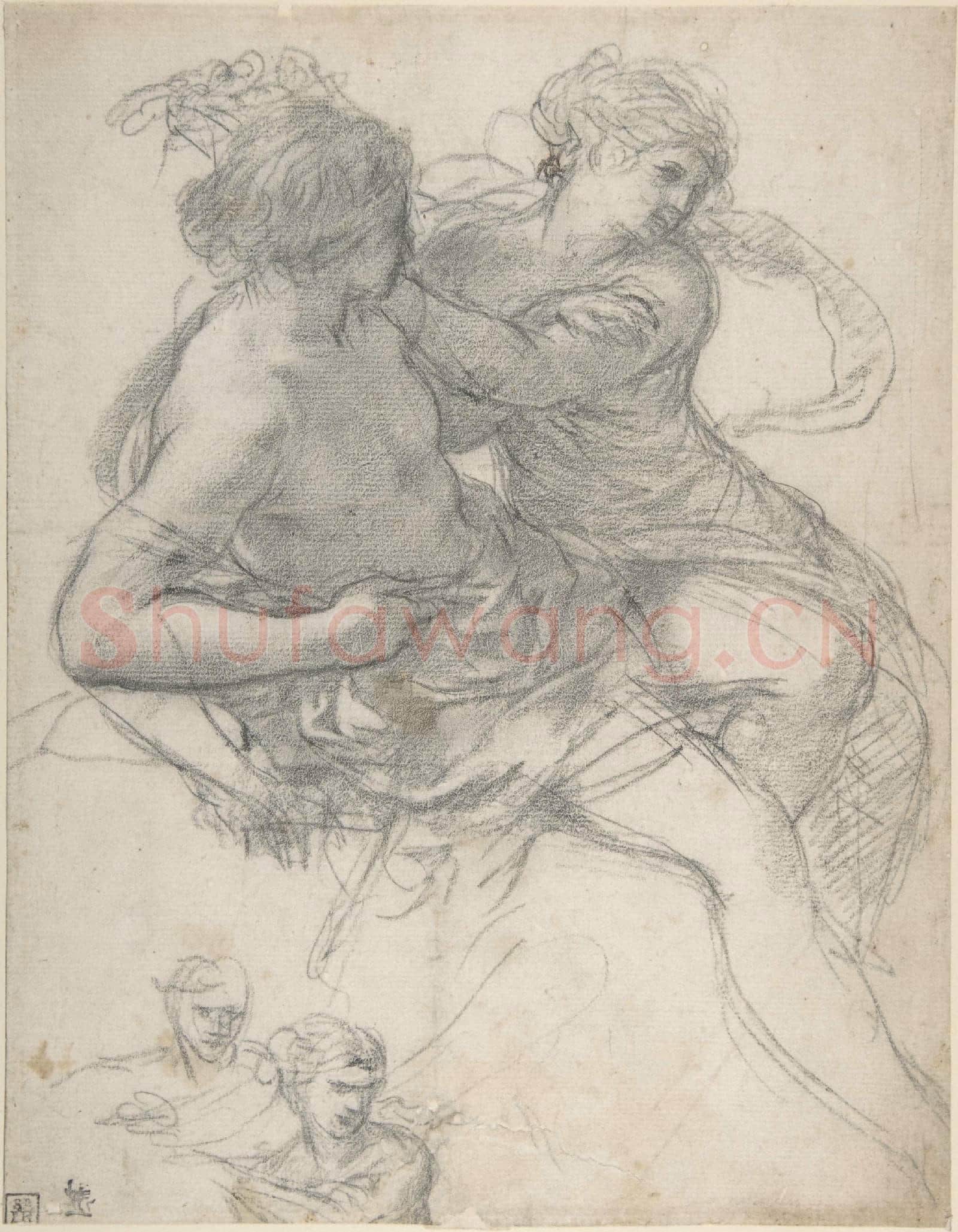 Pietro da Cortona-Study of Two Figures for the Age of Gold.tif