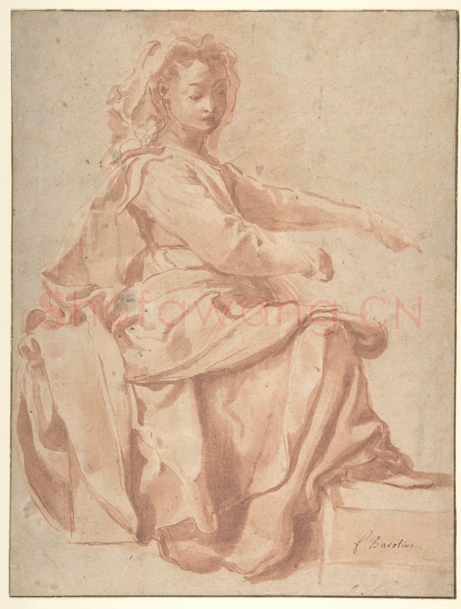Pietro Faccini-Seated Female Figure.tif