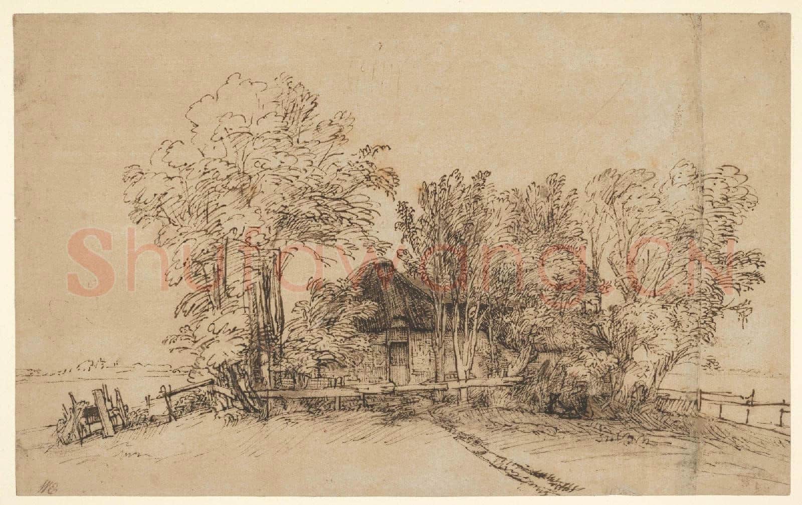 Rembrandt-Cottage among Trees.tif