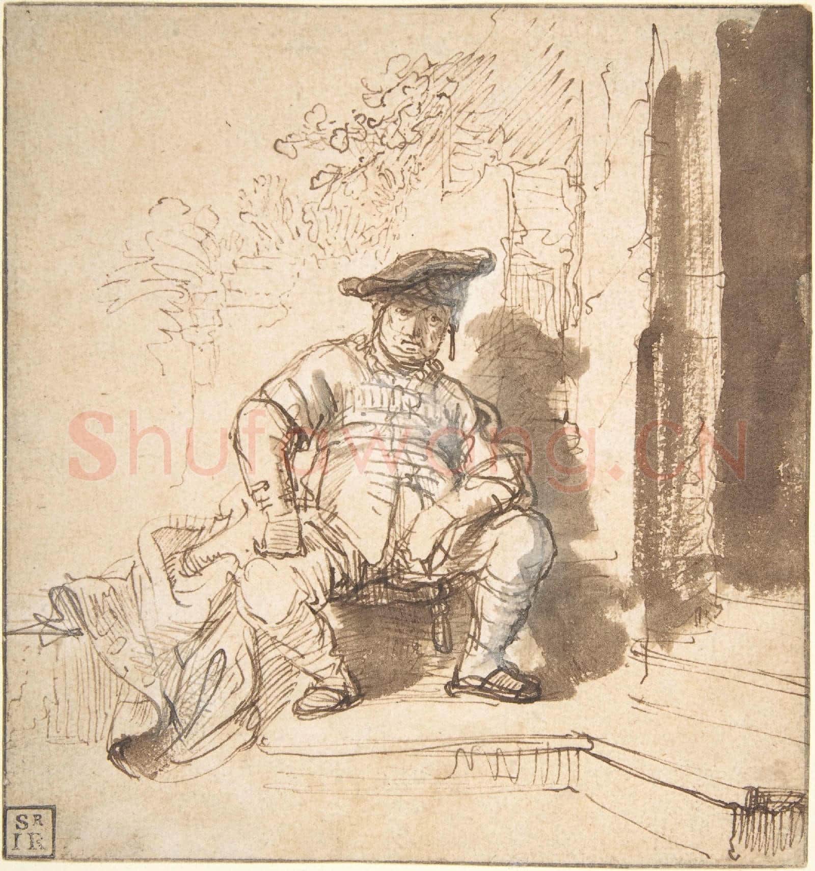 Rembrandt-Seated Man Wearing a Flat Cap.tif