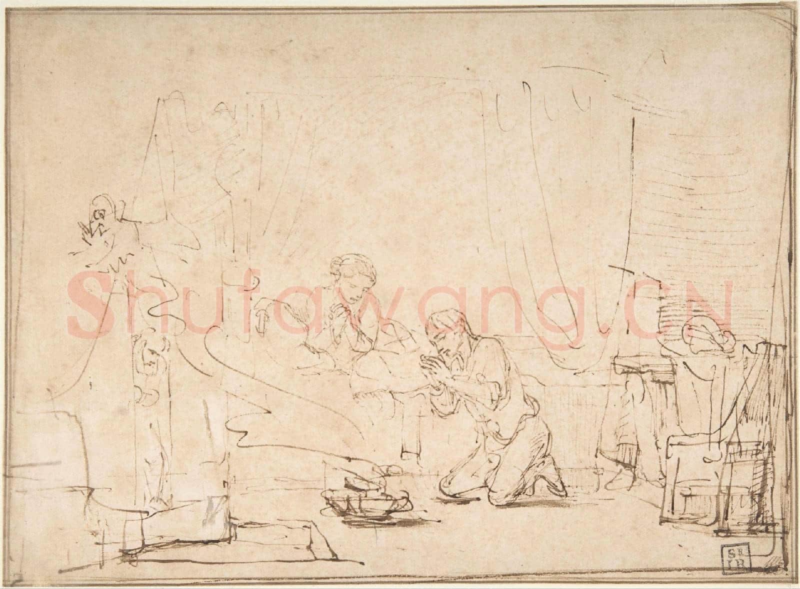 Rembrandt-The Wedding Night of Tobias and Sarah.tif