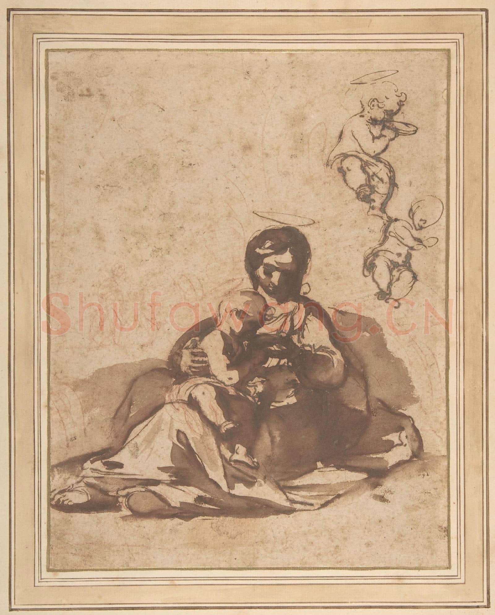 Rutilio Manetti-Studies for a Rest on the Flight into Egypt.tif