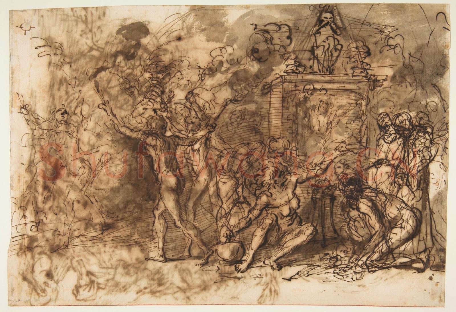 Salvator Rosa-Witches' Sabbath(recto)Figures Gathered around a tree.tif