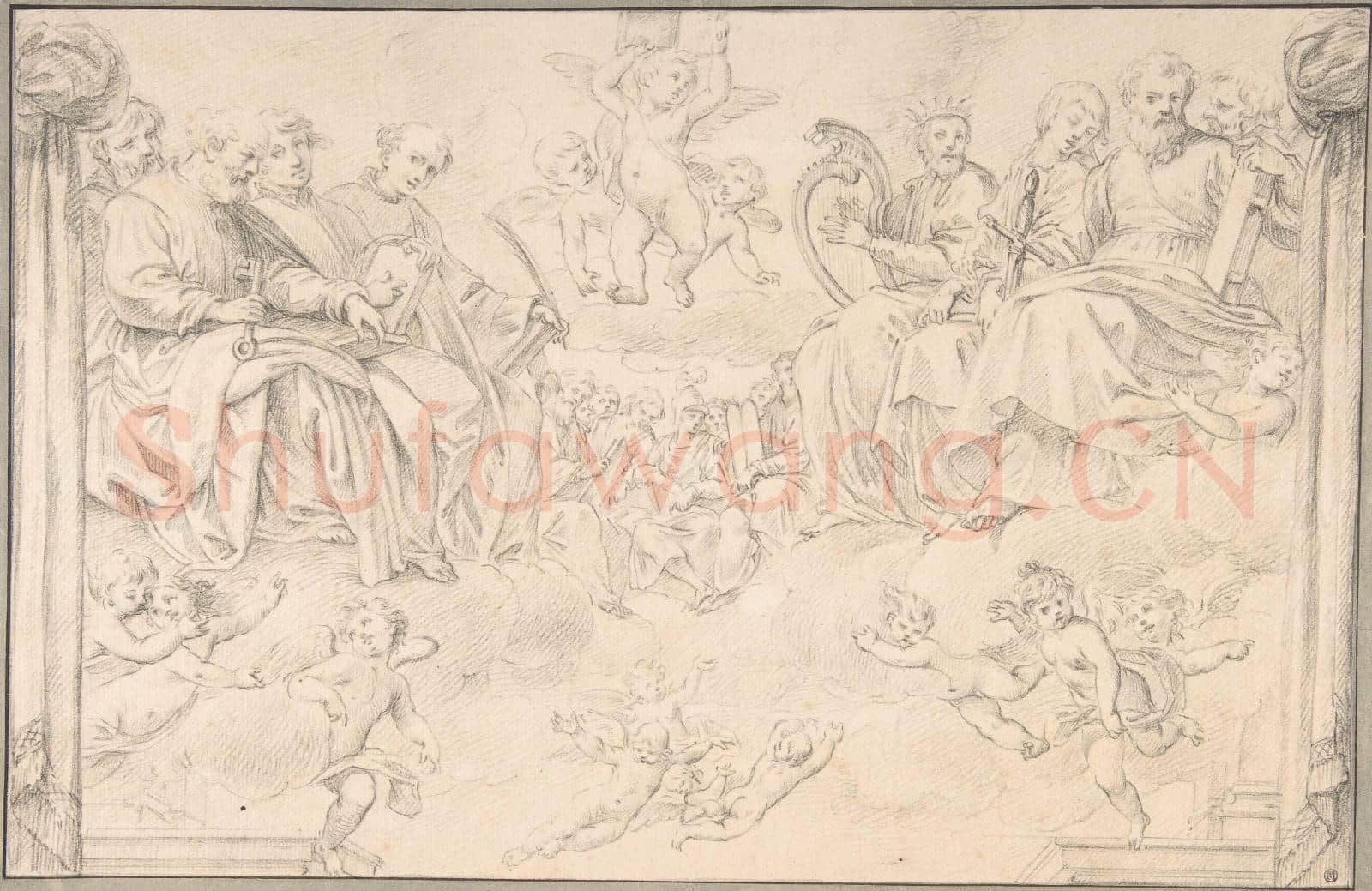 Sante Pacini-Prophets and Saints in Glory, after Bernardino Poccetti.tif