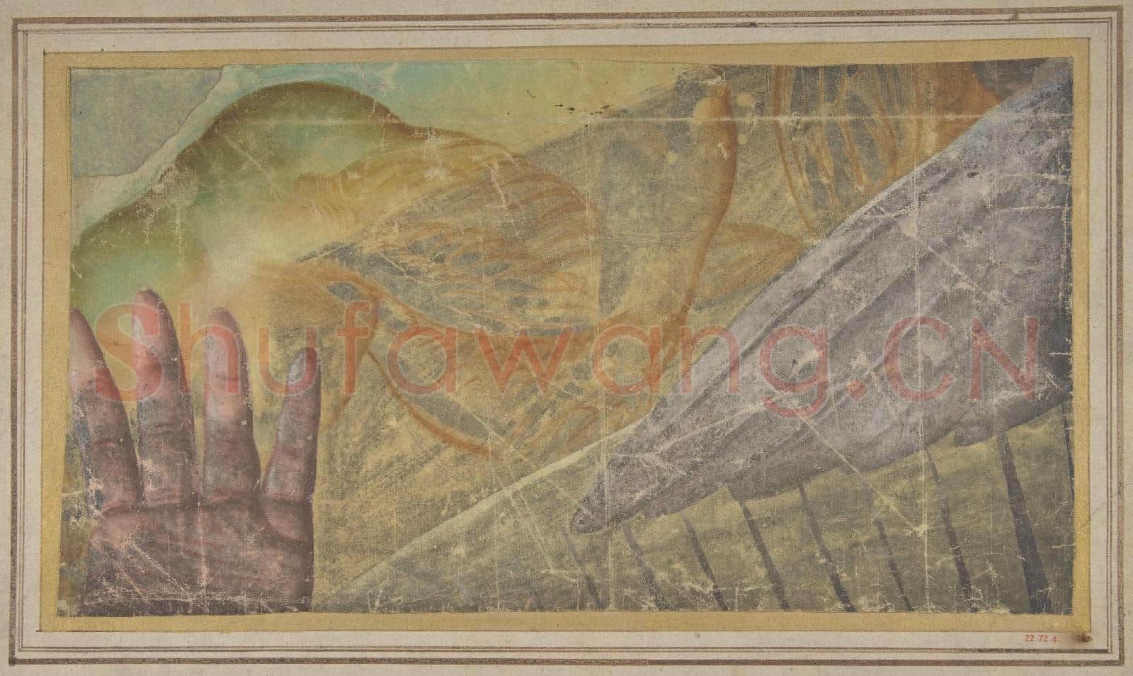 School of Raphael-Fragment of a Tapestry Cartoon Outstretched Hand.tif