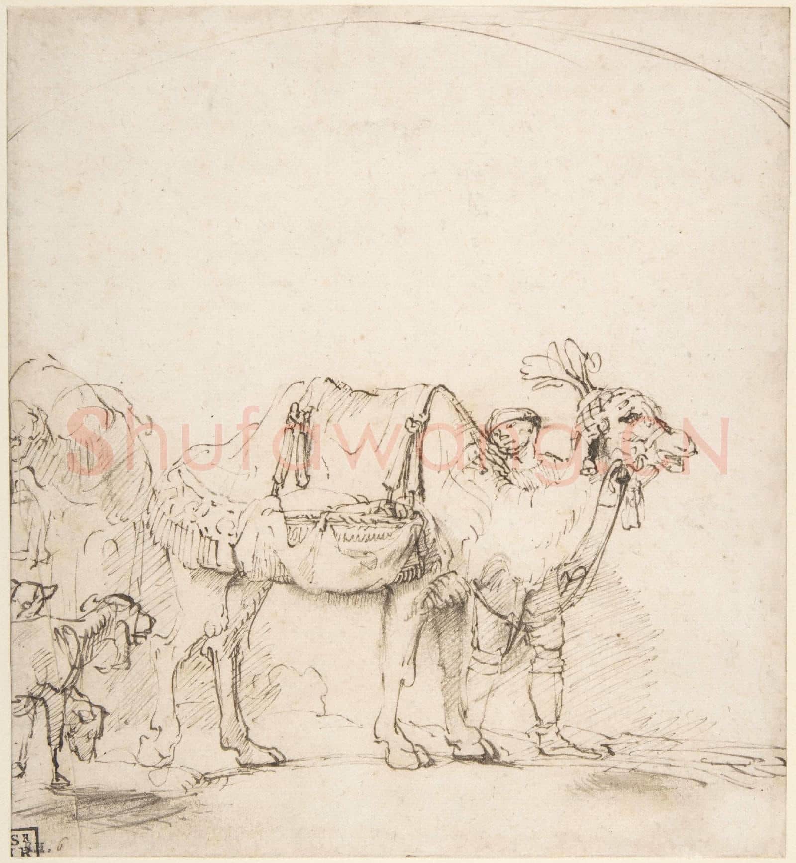 School of Rembrandt-Man Leading a Camel.tif