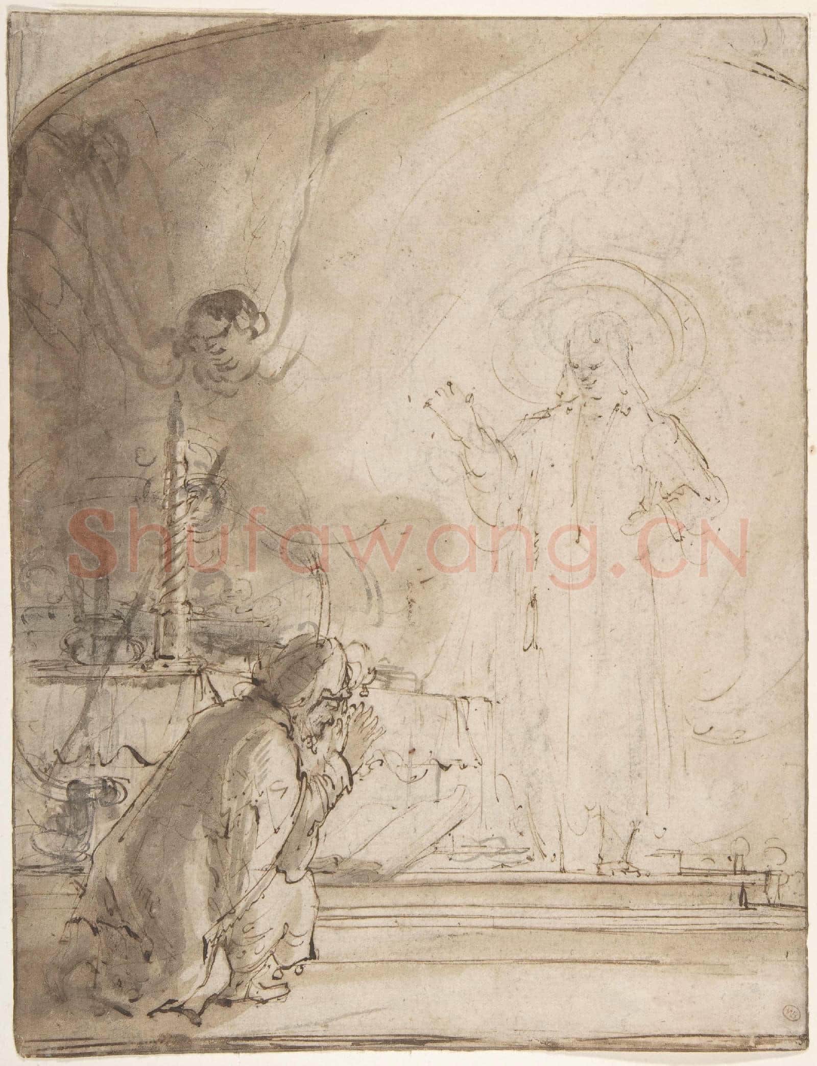 School of Rembrandt-Zacharias and the Angel.tif