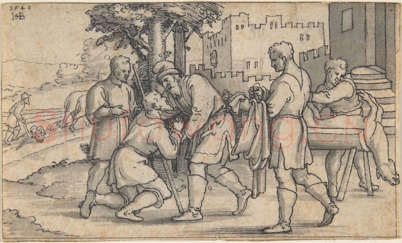 Sebald Beham-The Return of the Prodigal Son.tif