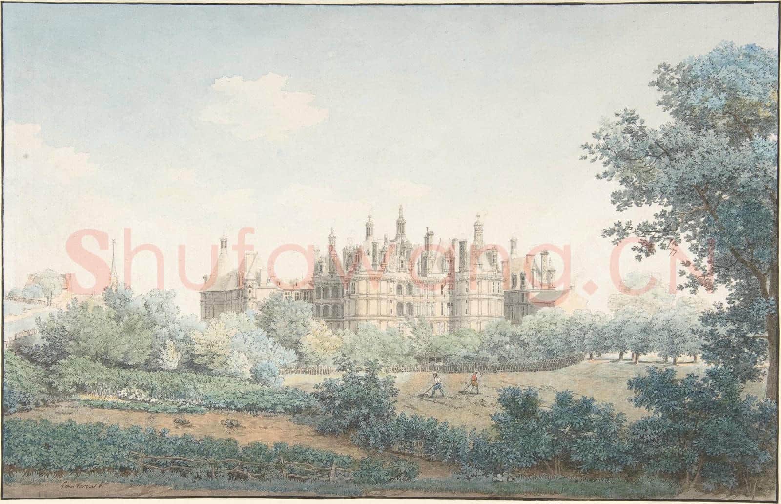 Simon Mathurin Lantara-The Château of Chambord Seen from the Southwest.tif