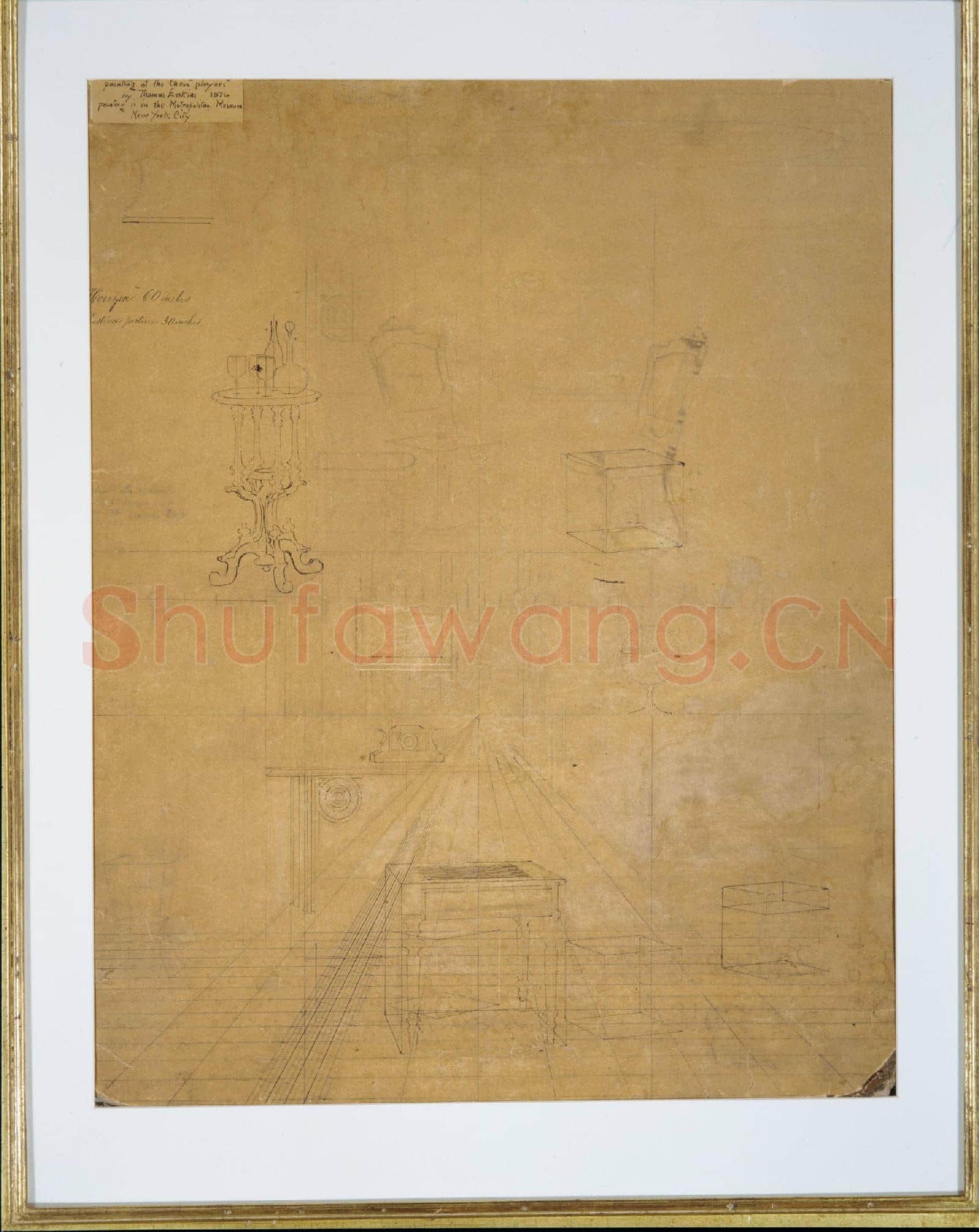 Thomas Eakins-Perspective Drawing for the Chess Players.tif