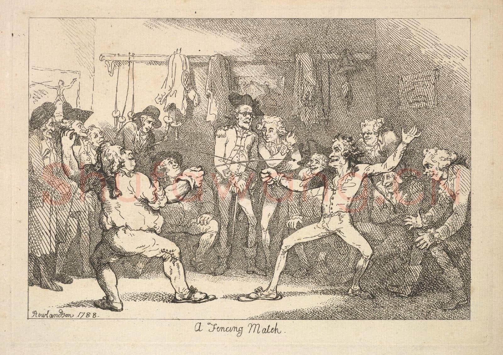 Thomas Rowlandson-A Fencing Match.tif