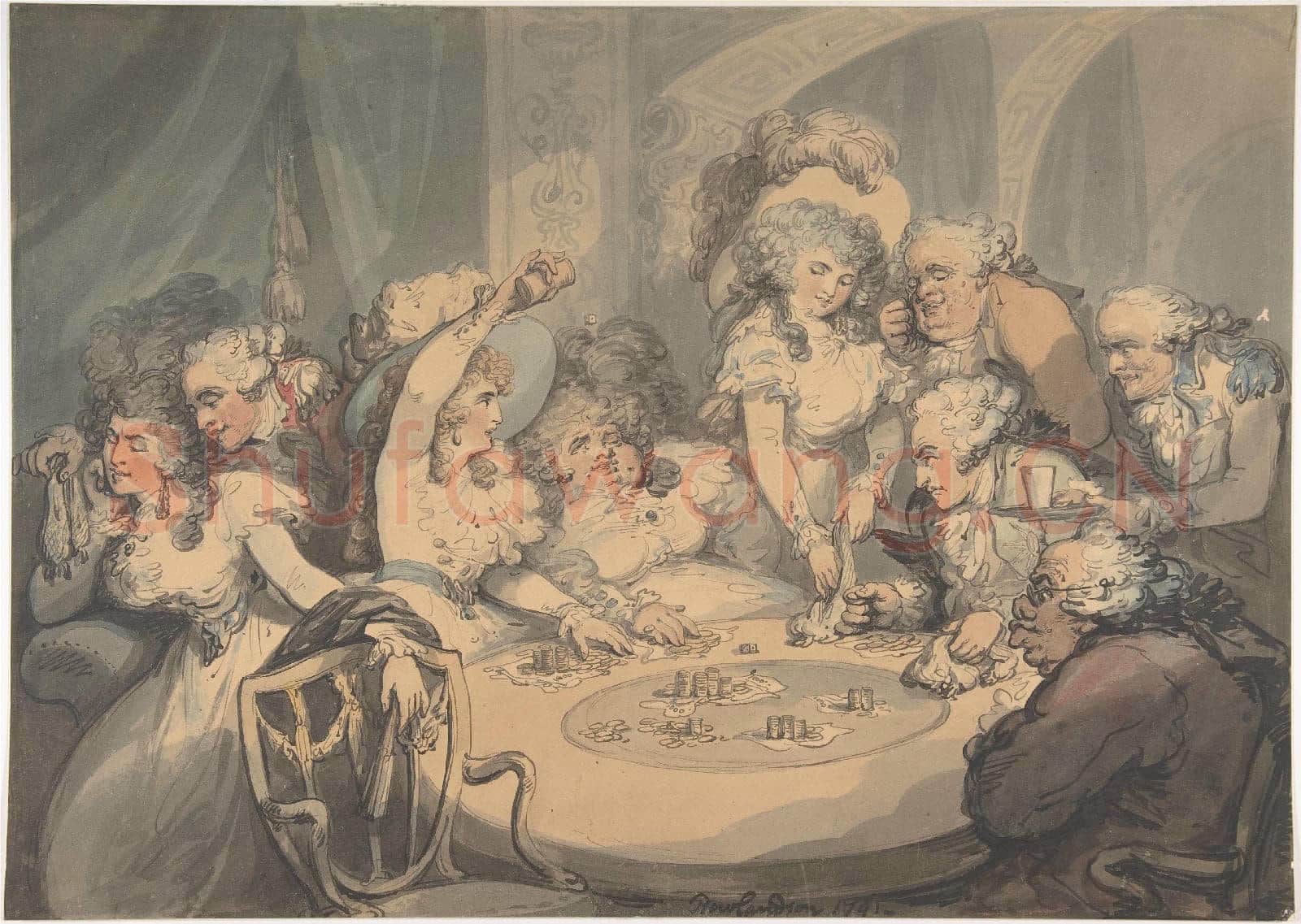 Thomas Rowlandson-A Gaming Table at Devonshire House.tif