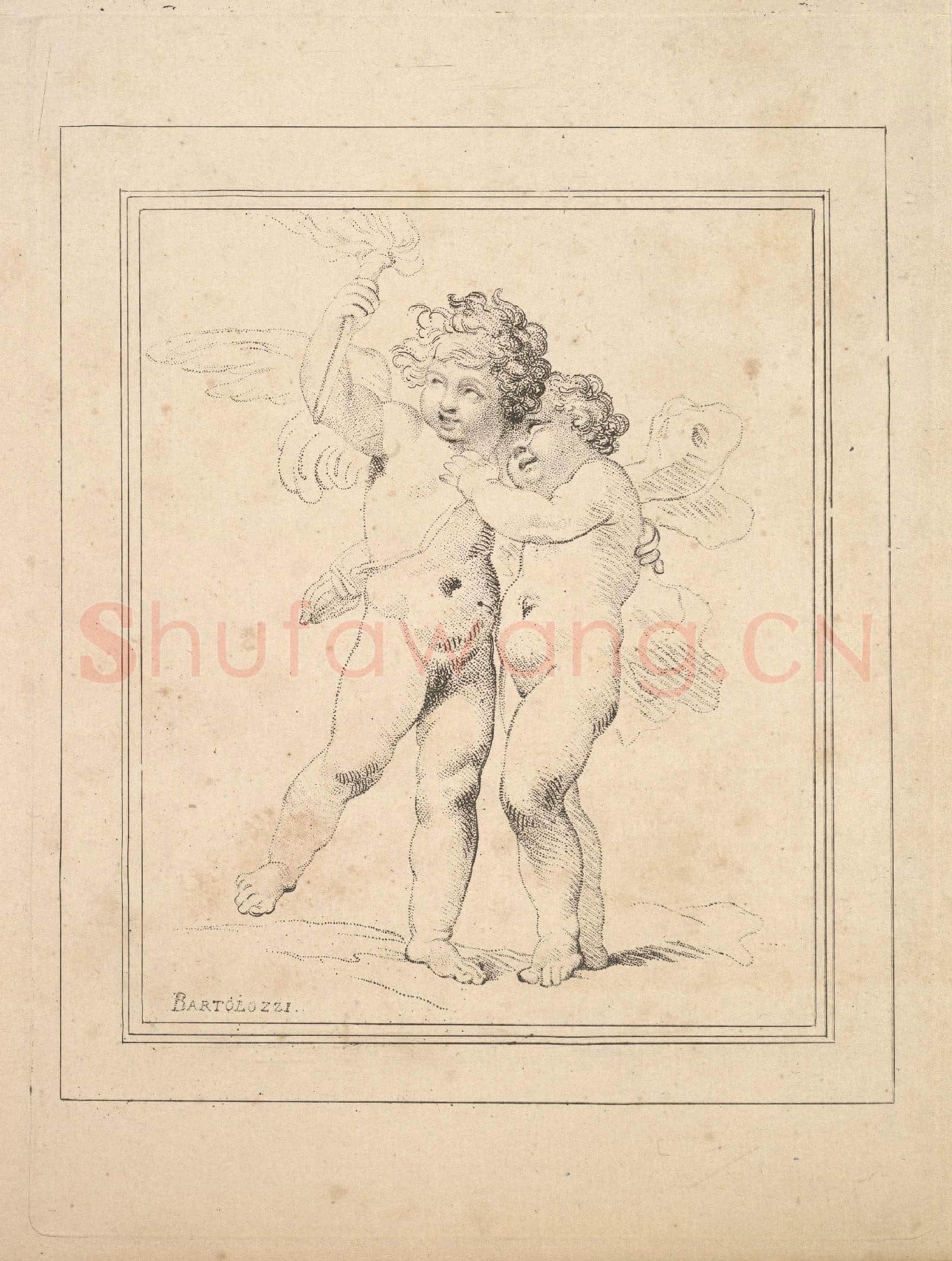 Thomas Rowlandson-A Pair of Cupids – Cupid and Psyche.tif