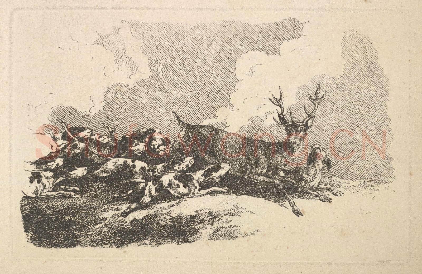 Thomas Rowlandson-Deer Hunting – A Landscape Scene.tif