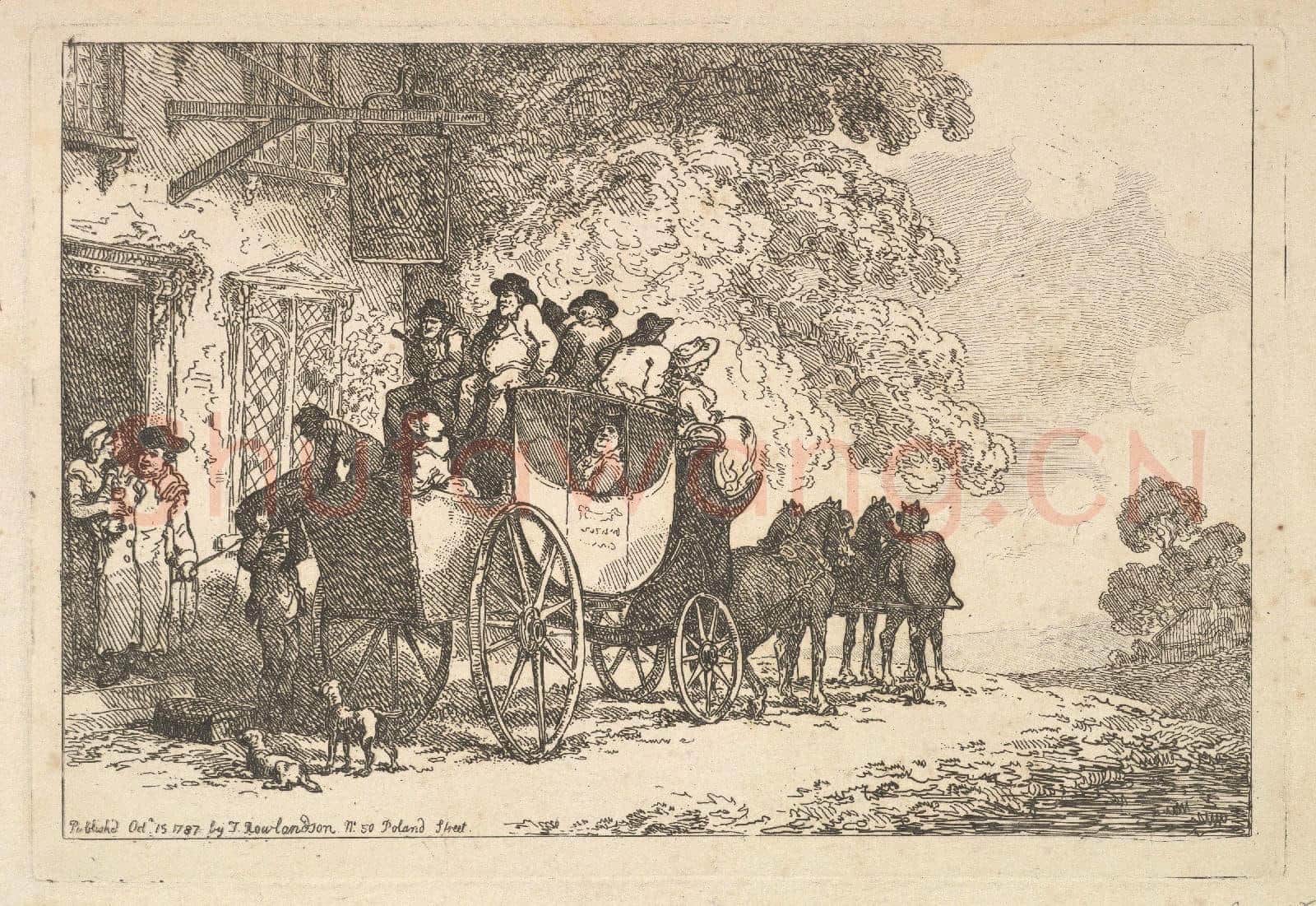 Thomas Rowlandson-Fox Hunting – A Landscape Scene.tif