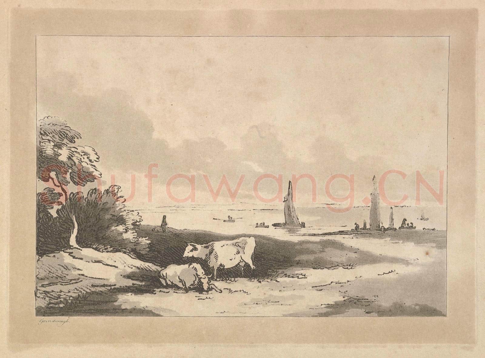 Thomas Rowlandson-Front of Two Makeshift Tents(from Imitations of Modern Drawings).tif