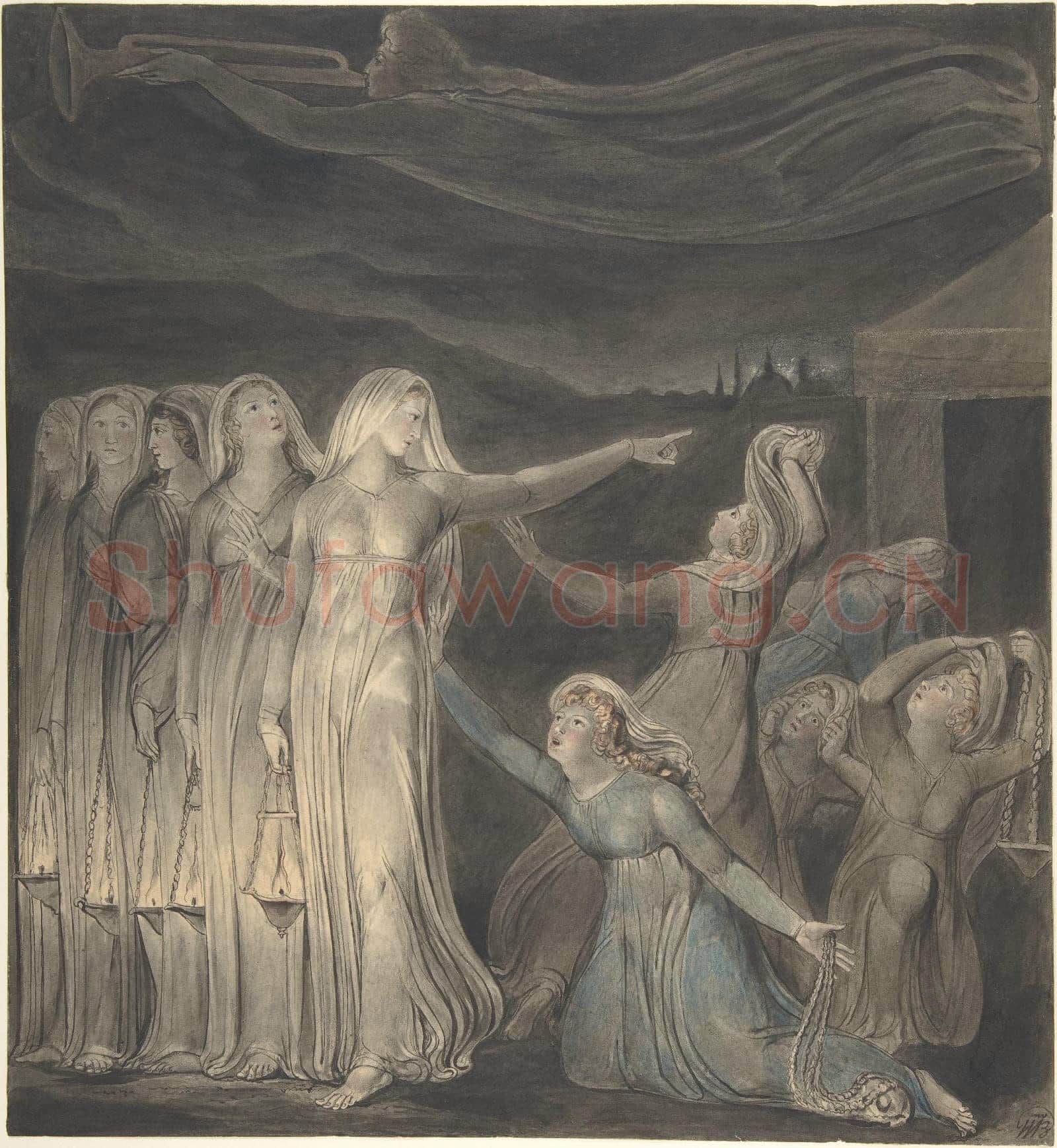 William Blake-The Parable of the Wise and Foolish Virgins.tif