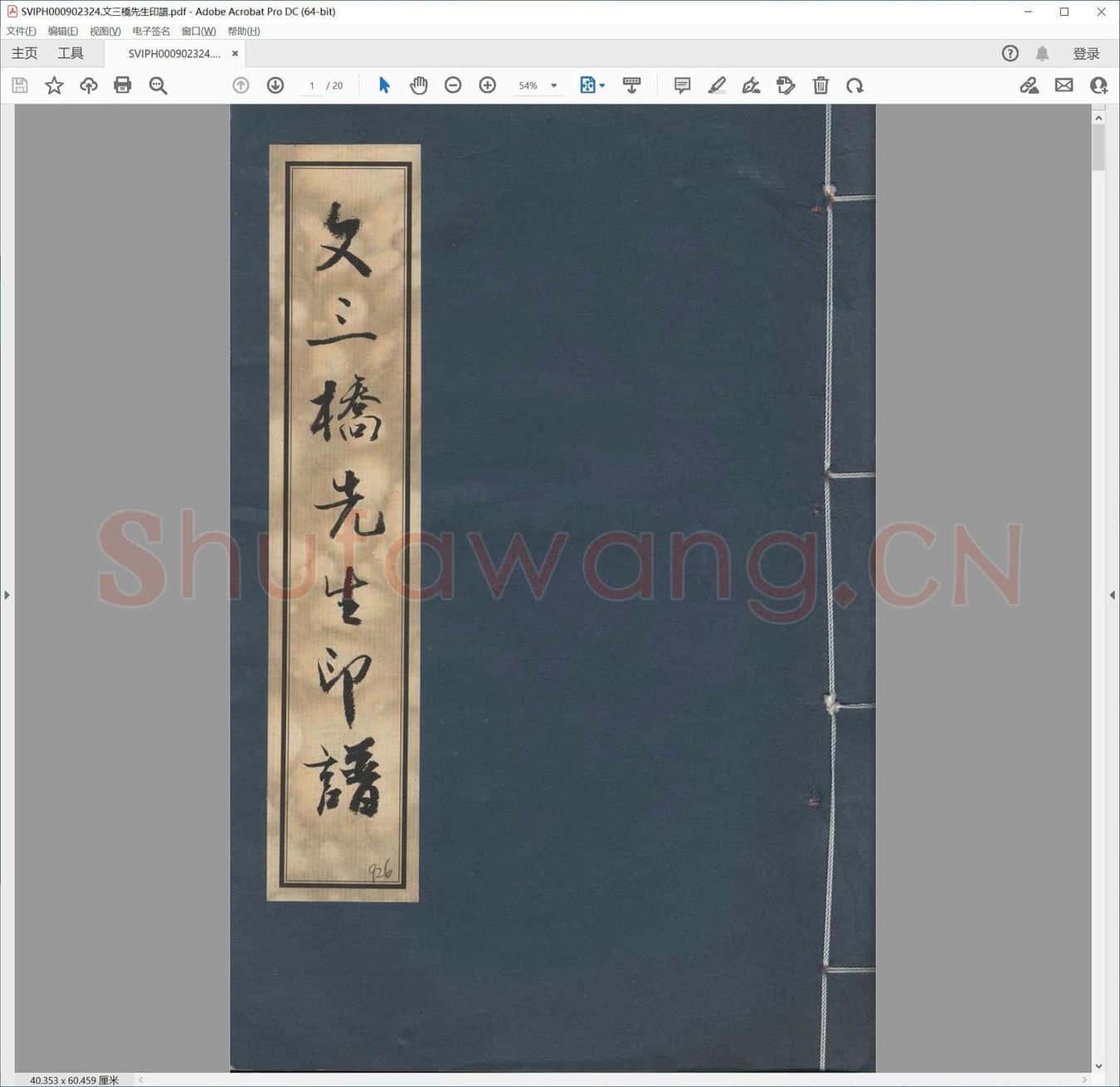 文三桥先生印谱.pdf