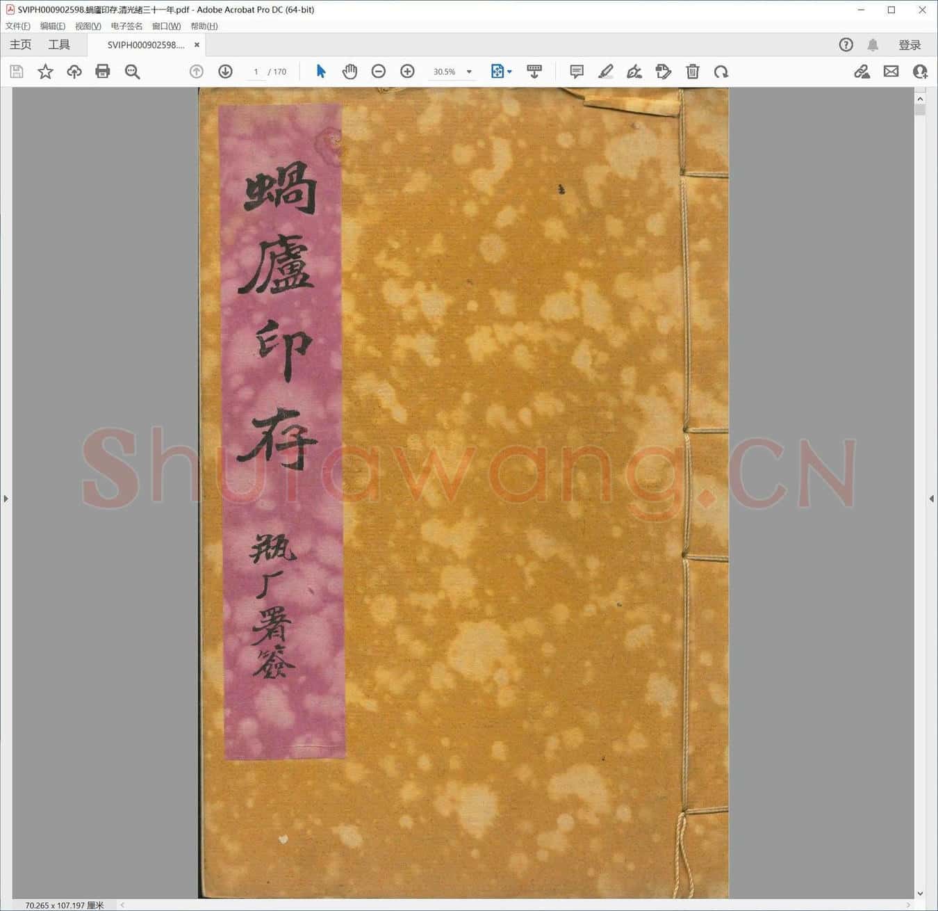 蜗庐印存.清光绪三十一年.pdf