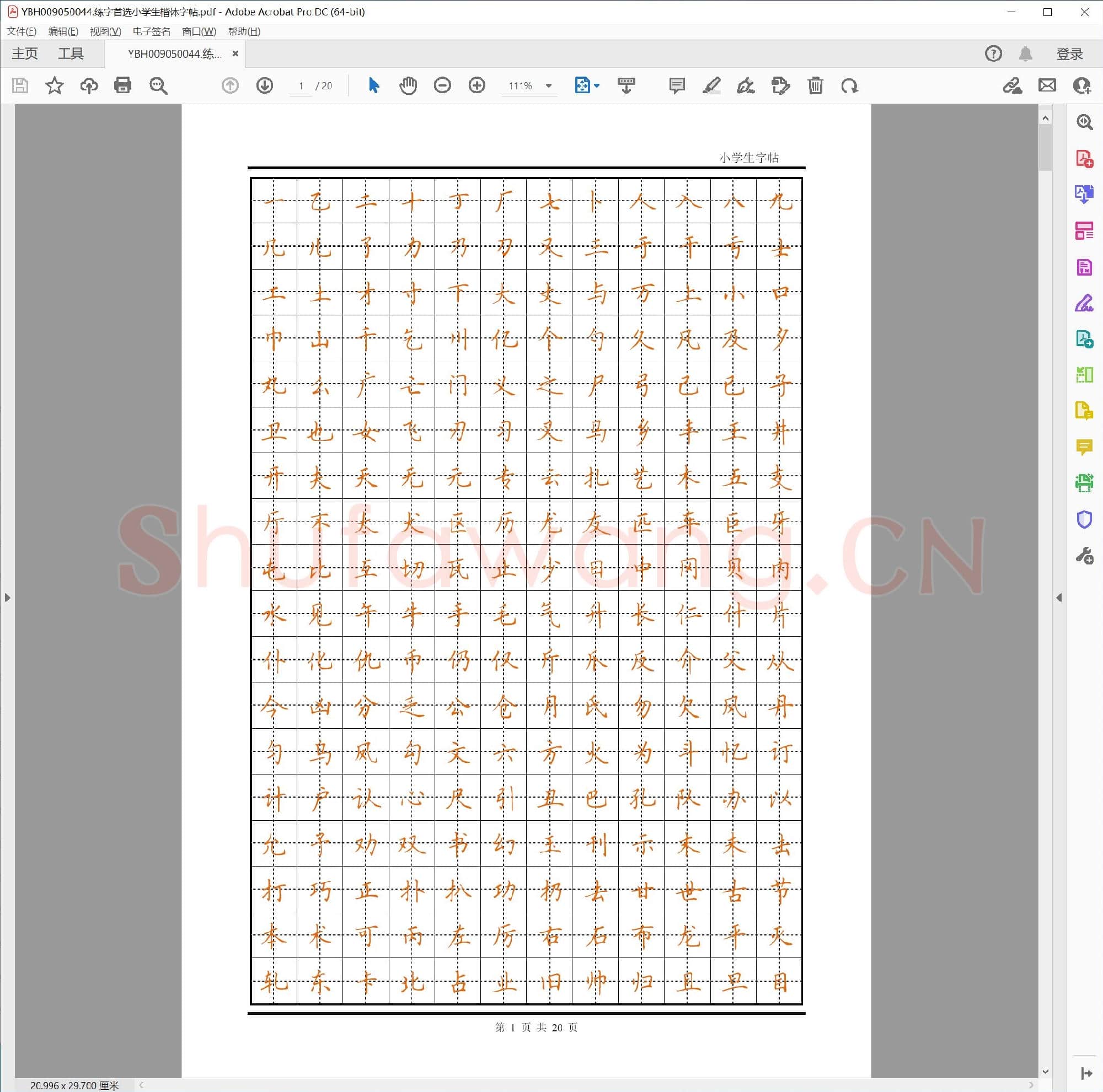 练字首选小学生楷体字帖