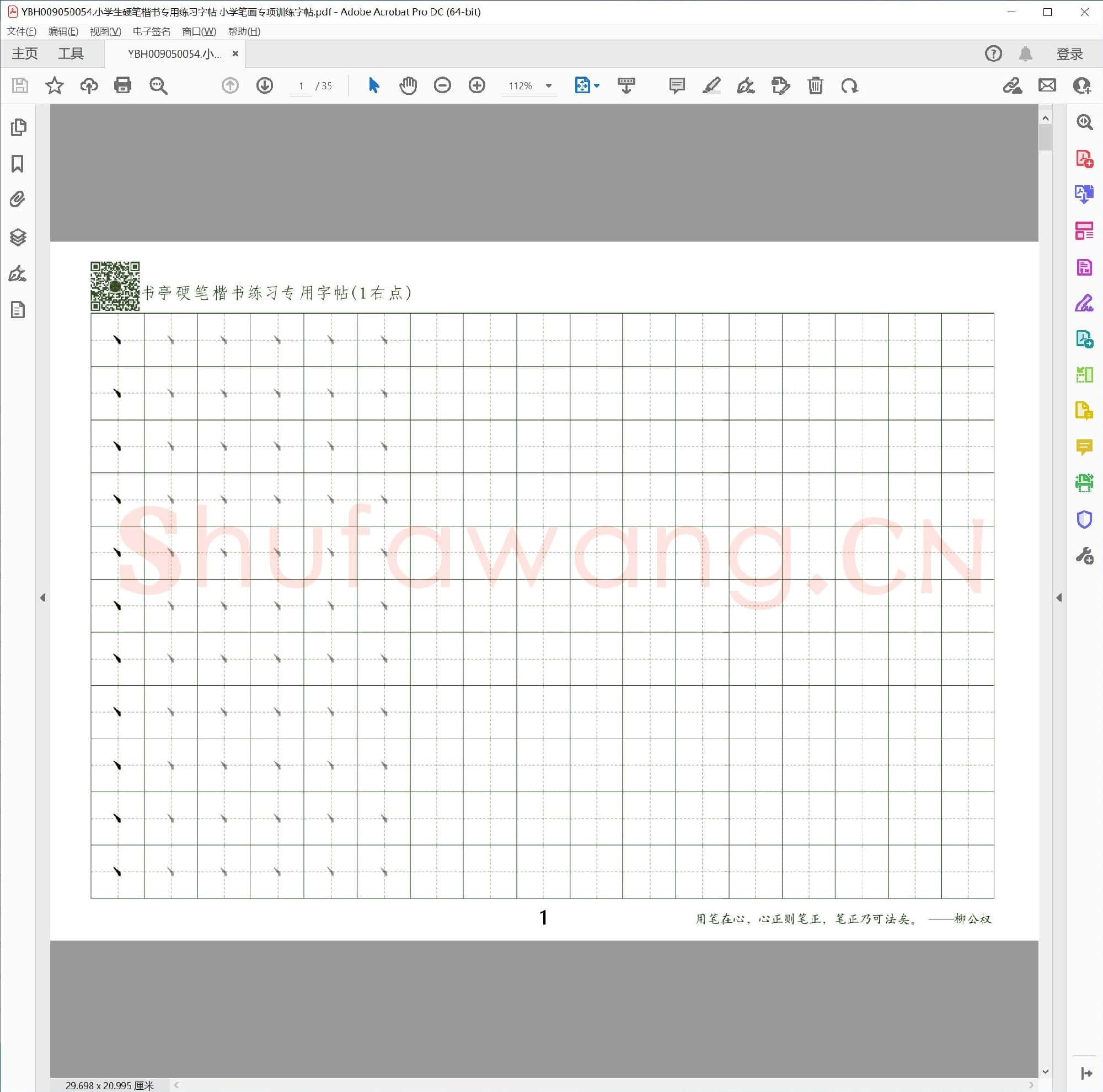 小学生硬笔楷书专用练习字帖 小学笔画专项训练字帖