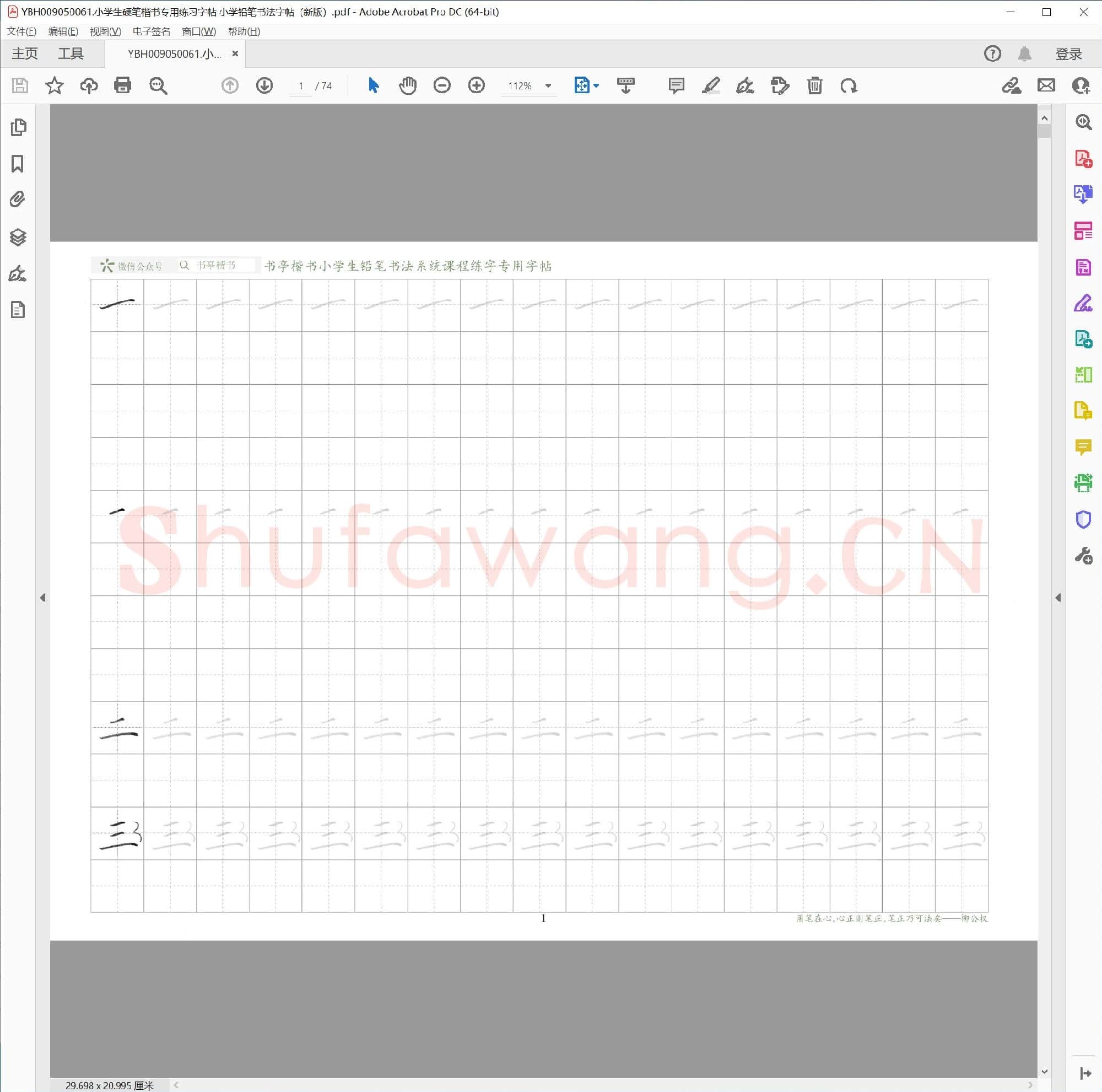 小学生硬笔楷书专用练习字帖 小学铅笔书法字帖（新版）