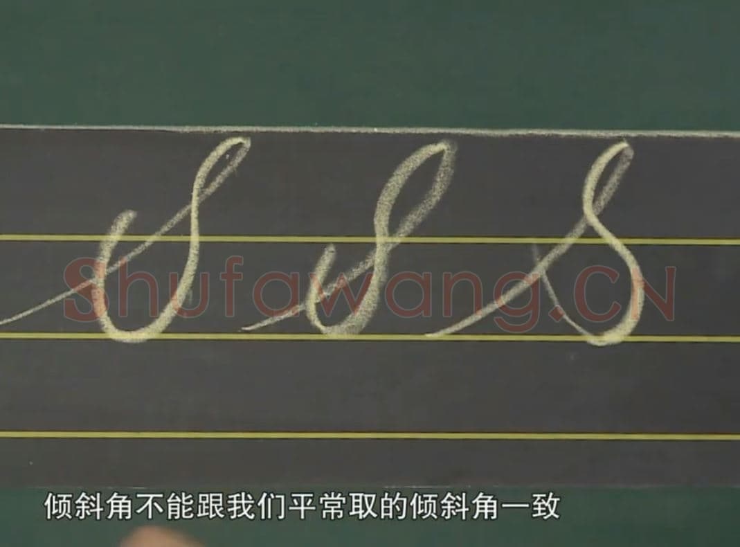 小学生英语书法教学:英文字母圆体写法教程视频-S.mp4
