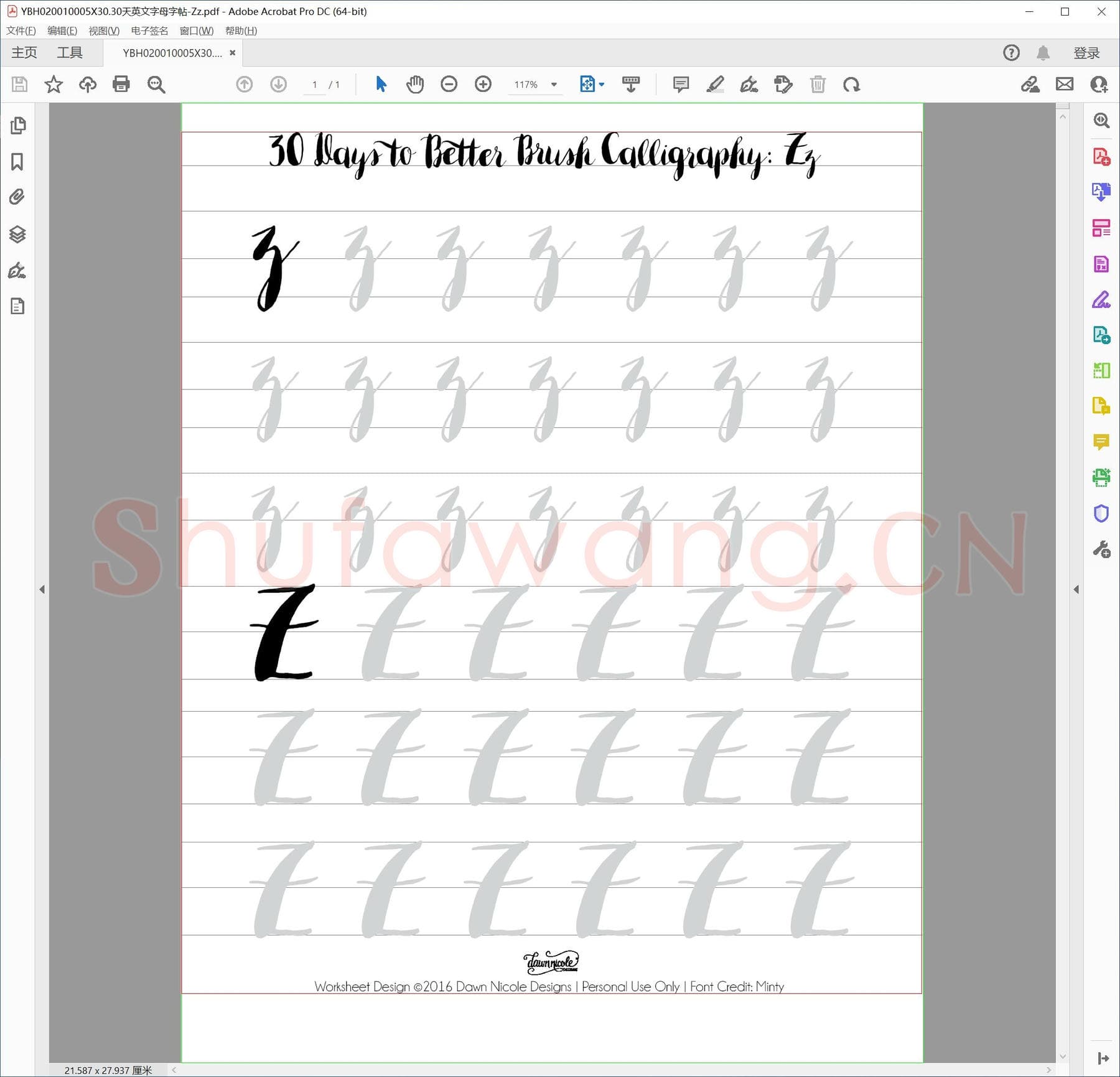 英文字母字帖：30天英文字母字帖-Zz.pdf